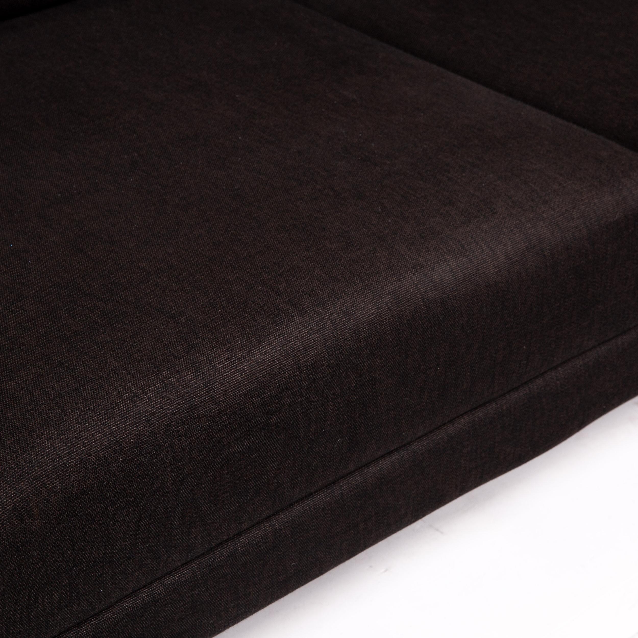 Modern Brühl & Sippold Moule Fabric Corner Sofa Brown Dark Brown Function Sleep For Sale