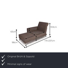 Brühl & Sippold Moule Fabric Lounger Gray Function