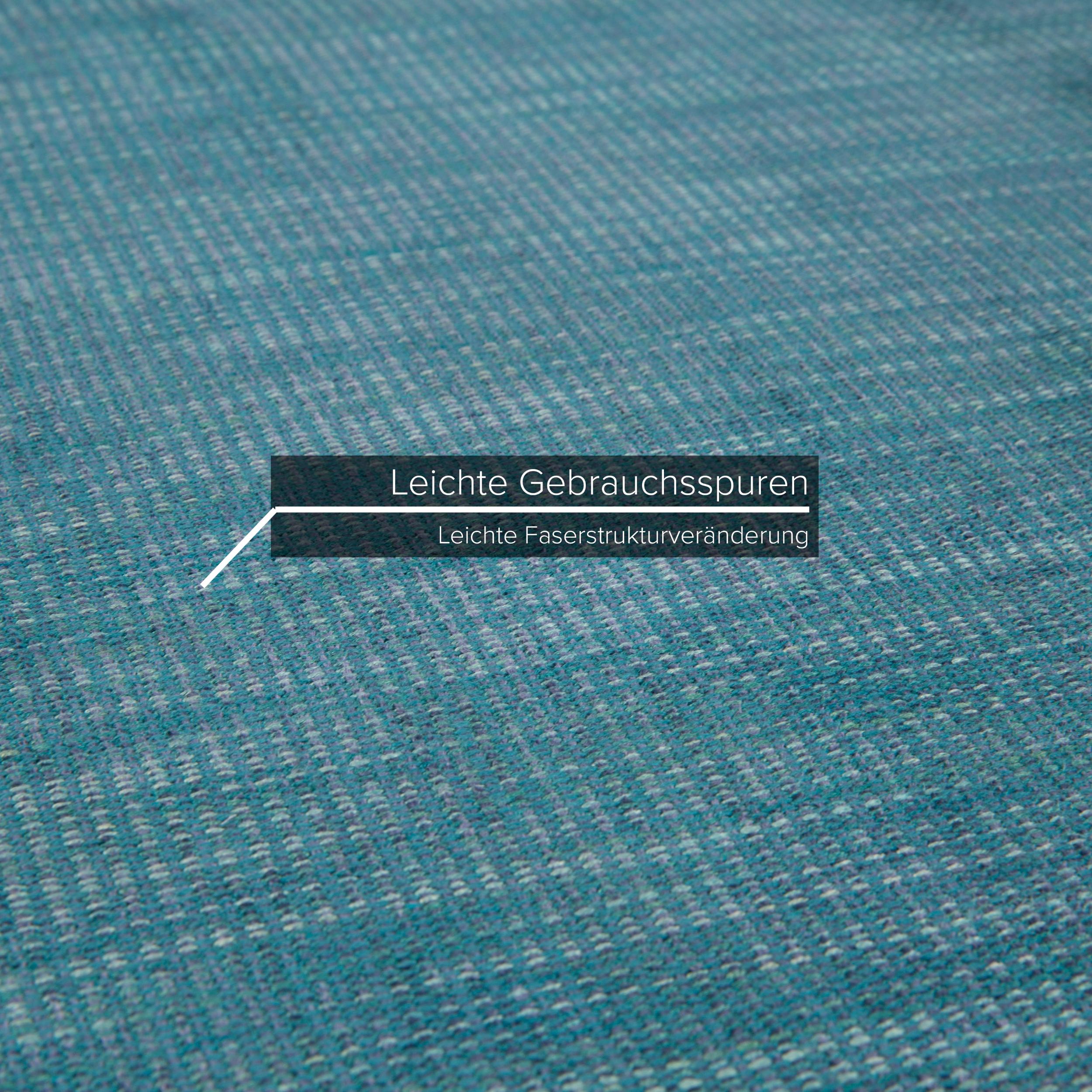 Brühl & Sippold Moule Fabric Sofa Blue Two-Seater Reclining Function Turquoise In Excellent Condition For Sale In Cologne, DE
