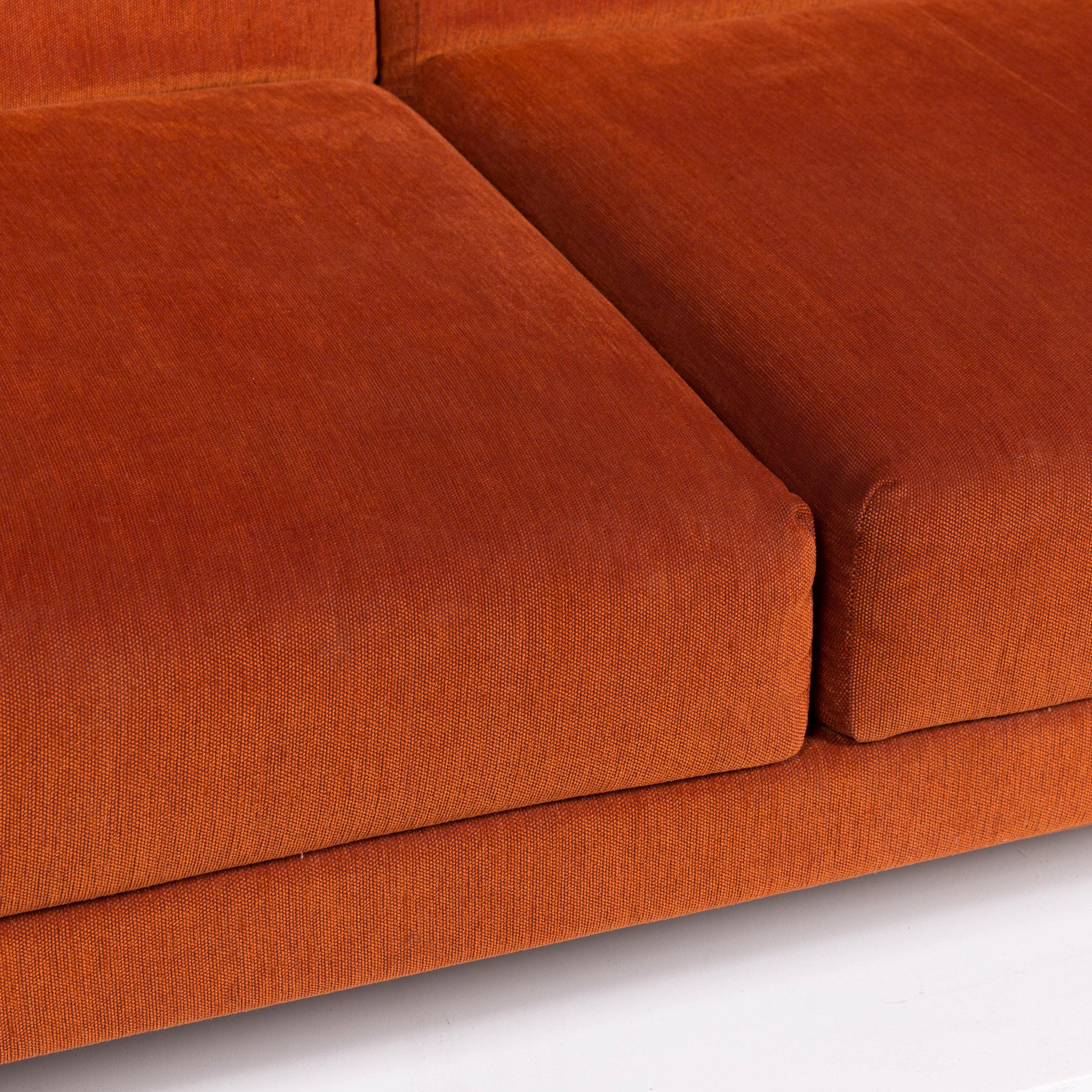 Brühl & Sippold Moule Fabric Sofa Orange Two-Seat Incl. Function In Excellent Condition In Cologne, DE