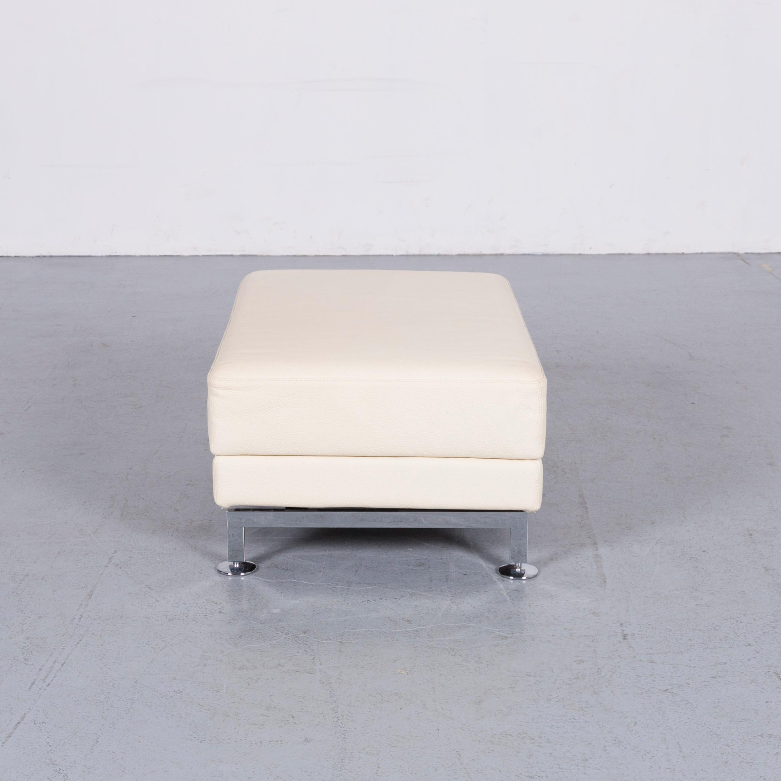 German Brühl & Sippold Moule Leather Bench Off-White