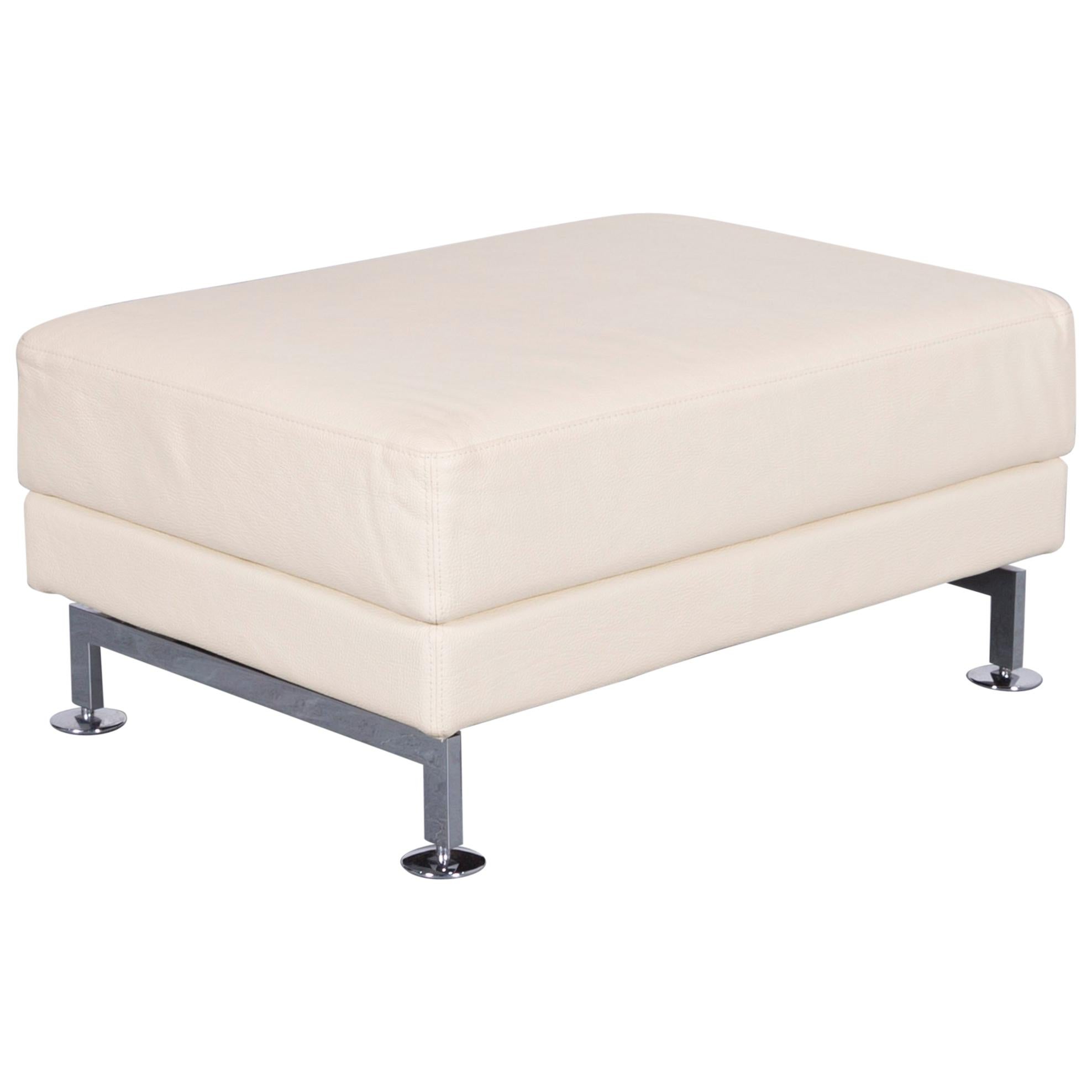 Brühl & Sippold Moule Leather Bench Off-White
