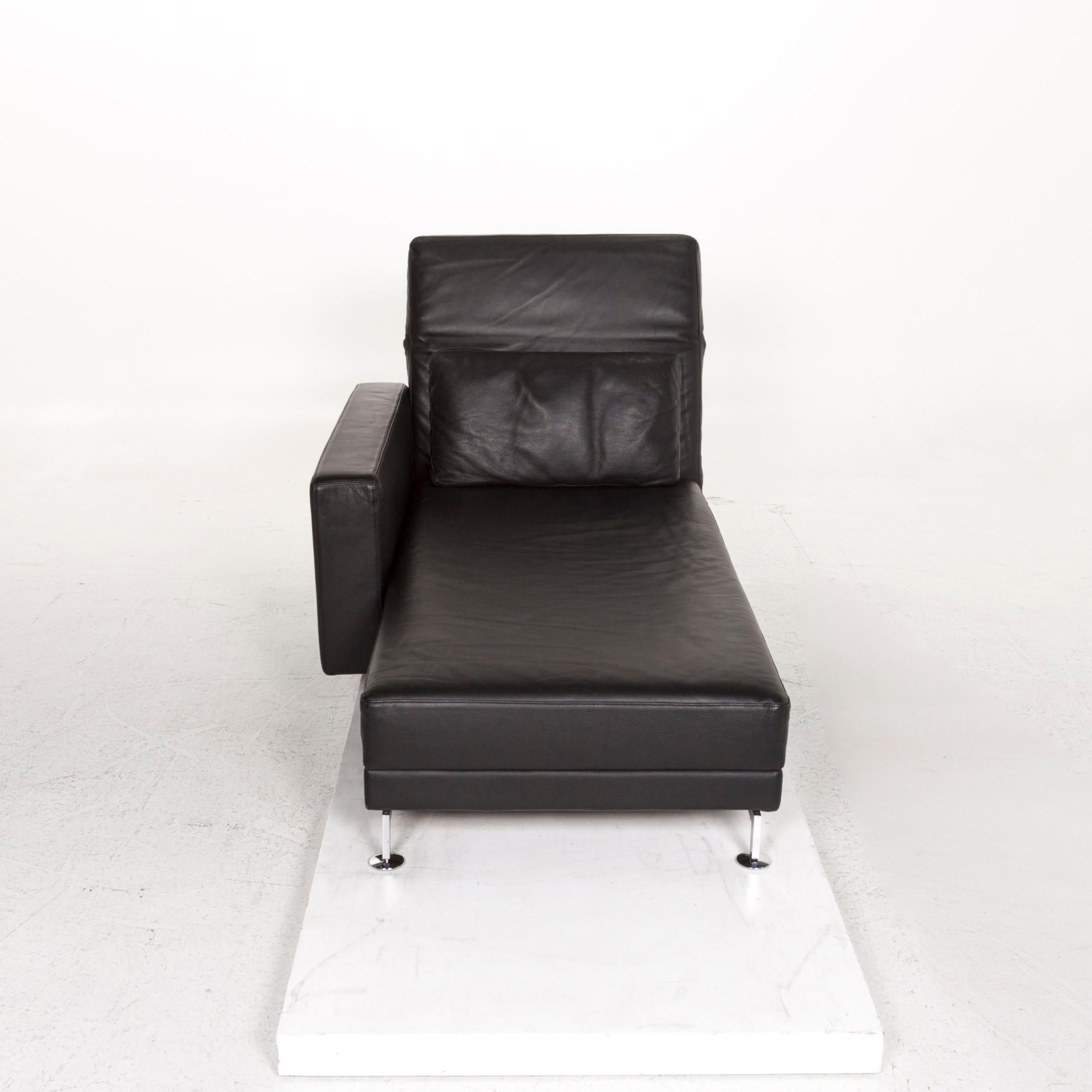 Brühl & Sippold Moule Leather Lounger Black Function Relax Function For Sale 3