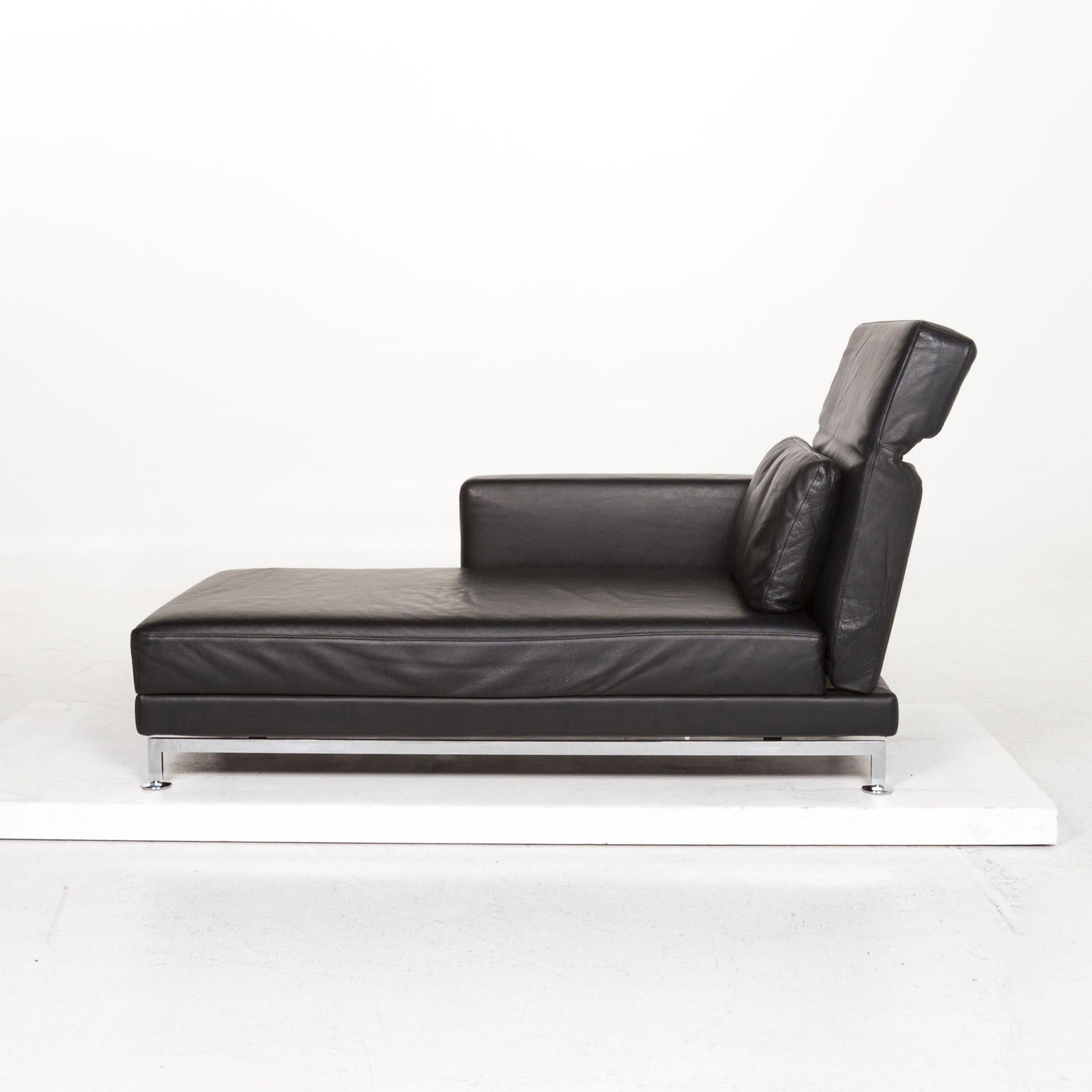 Brühl & Sippold Moule Leather Lounger Black Function Relax Function For Sale 6