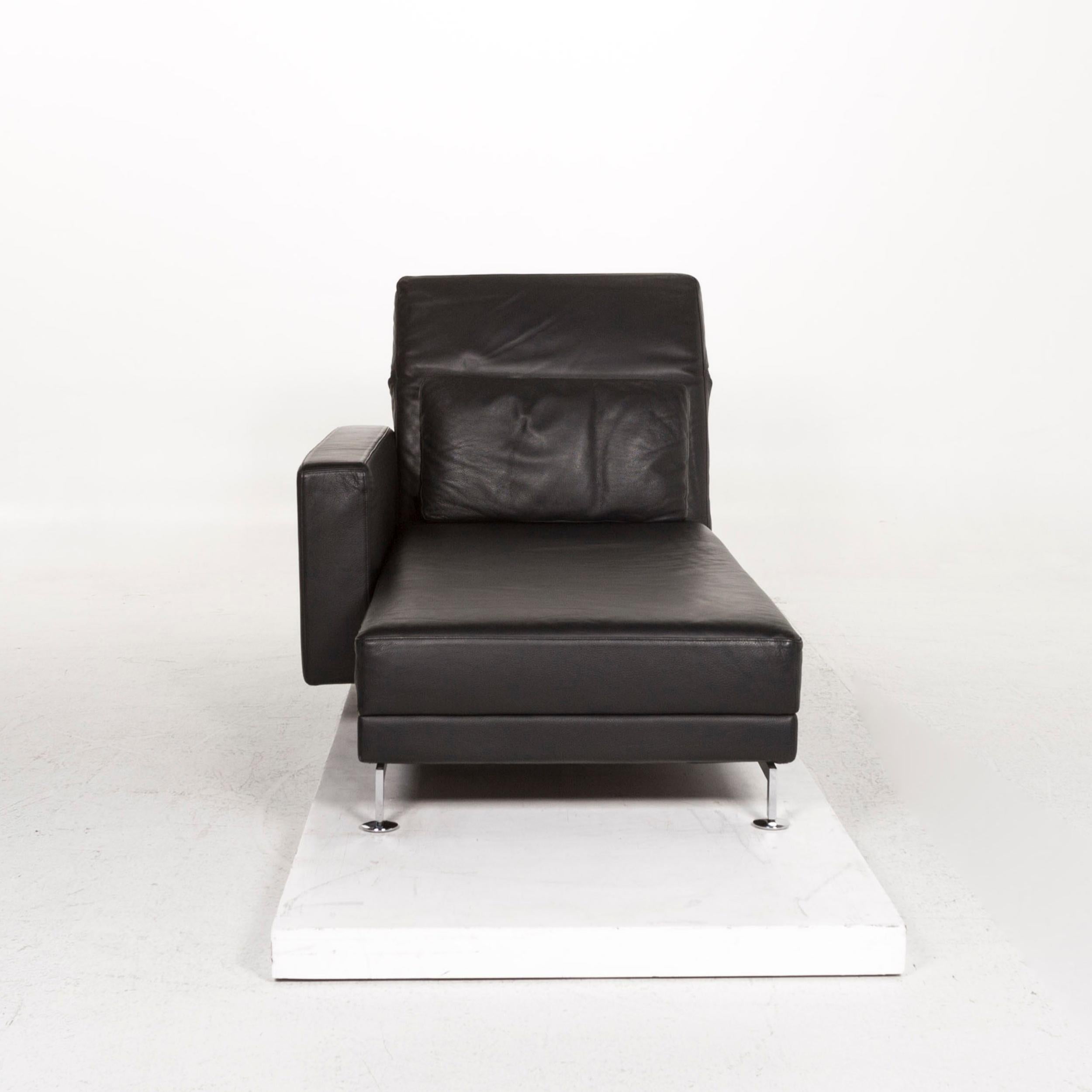 Brühl & Sippold Moule Leather Lounger Black Function Relax Function For Sale 2