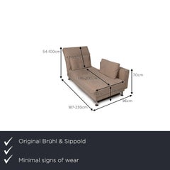 Brühl & Sippold Moule Leather Lounger Cream Function