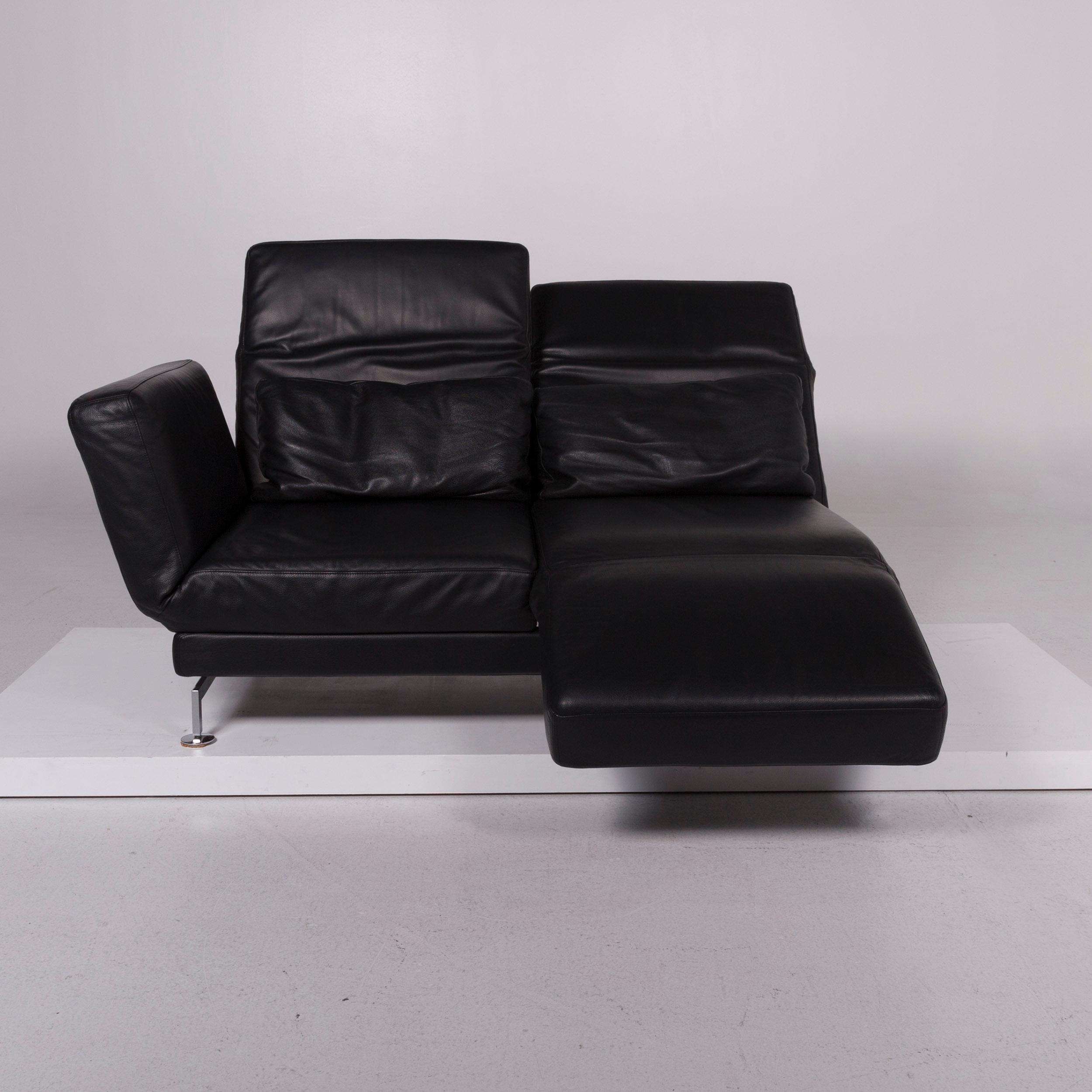 We bring to you a Brühl & Sippold Moule leather sofa black two-seat.


Product measurements in centimetres:

Depth 95
Width 183
Height 104
Seat-height 40
Rest-height 40
Seat-depth 55
Seat-width 140
Back-height 70.

    