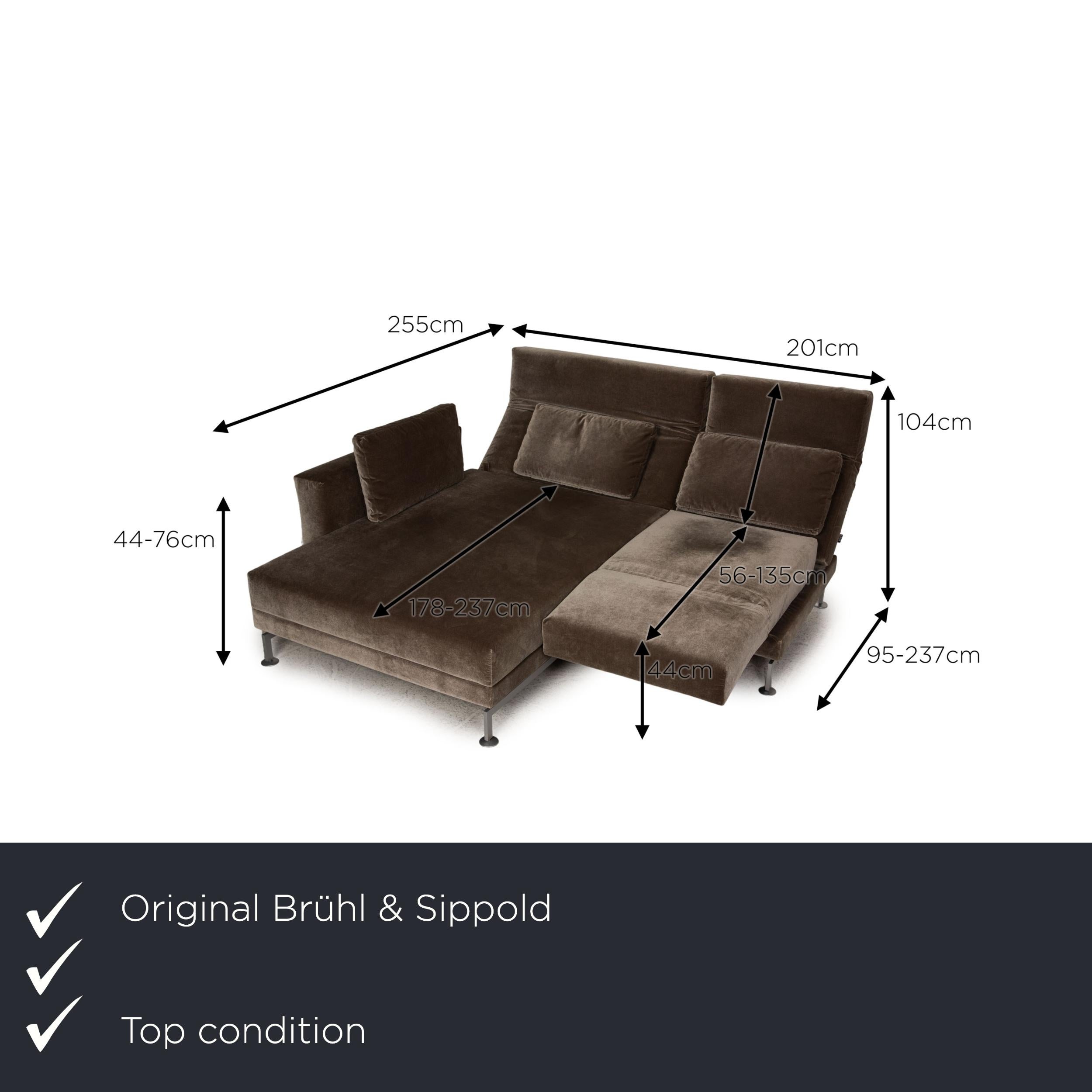 Brühl and Sippold Moule Velvet Sofa Olive Green Corner Sofa Couch