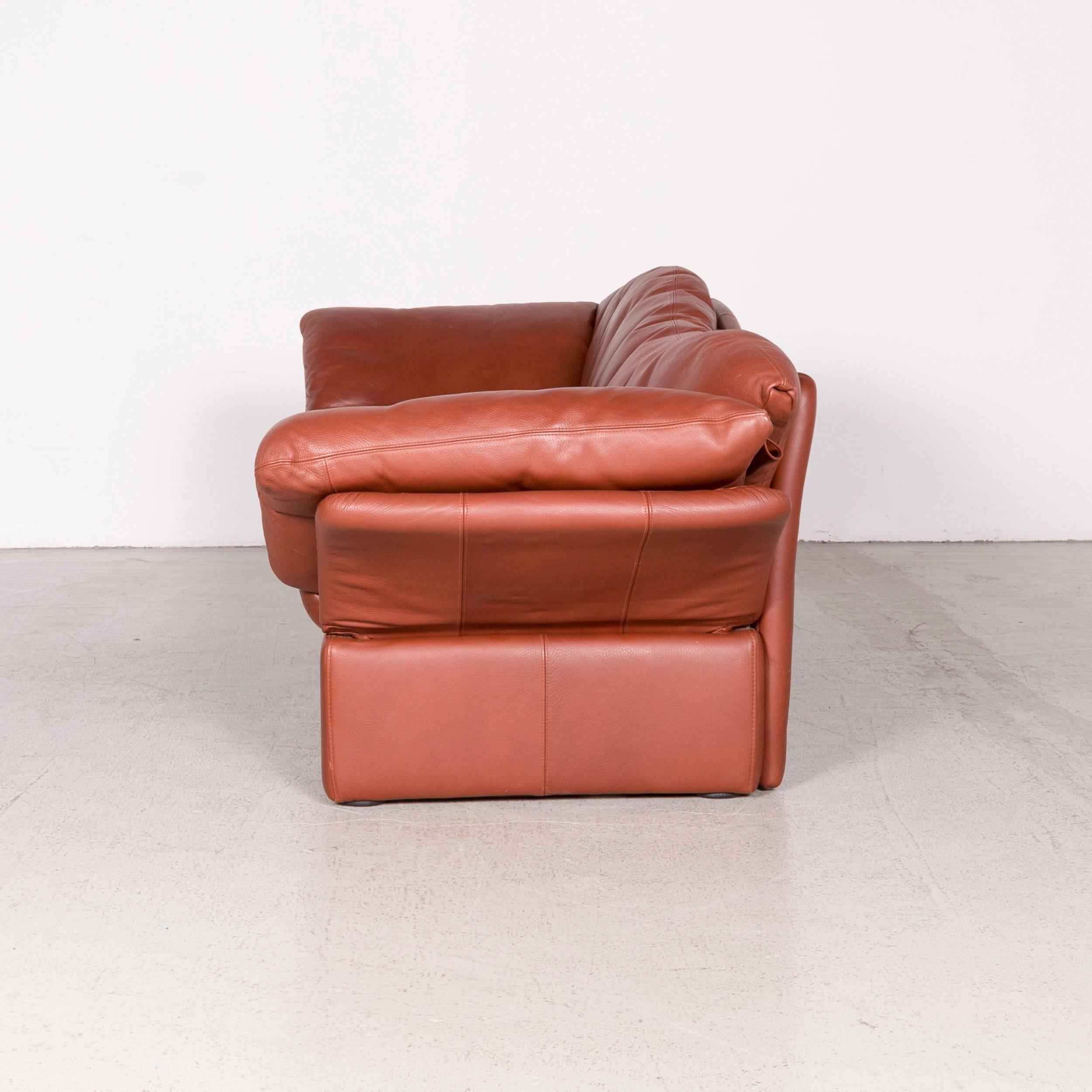 Brühl & Sippold Prelude Designer Ledersofa Rot Echtes Leder Zweisitzer im Angebot 4