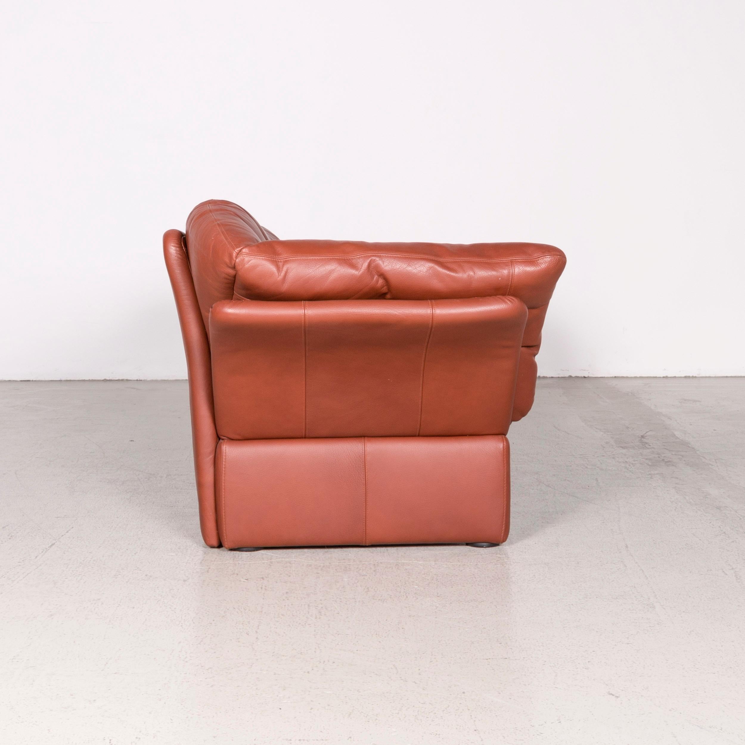 Brühl & Sippold Prelude Designer Ledersofa Rot Echtes Leder Zweisitzer im Angebot 2