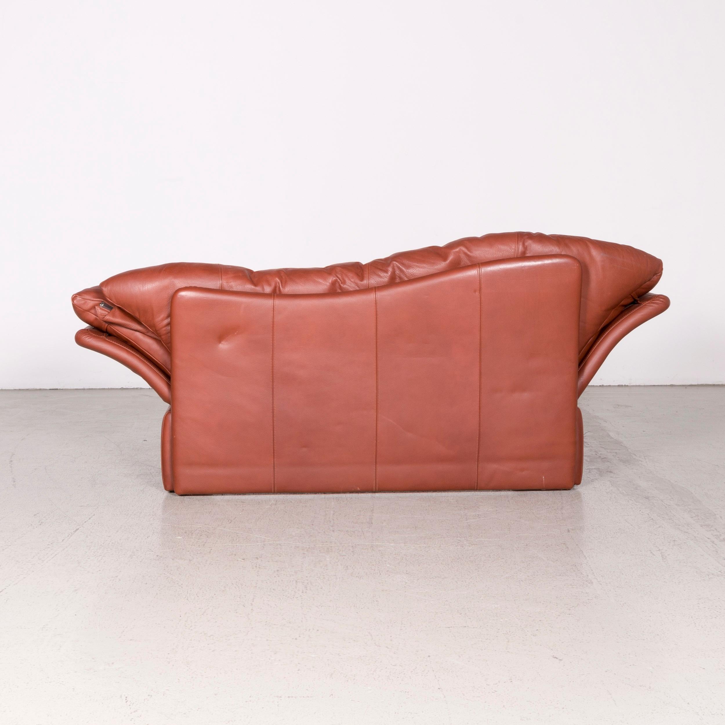 Brühl & Sippold Prelude Designer Ledersofa Rot Echtes Leder Zweisitzer im Angebot 3