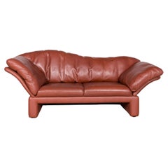 Brühl & Sippold Prelude Designer Ledersofa Rot Echtes Leder Zweisitzer