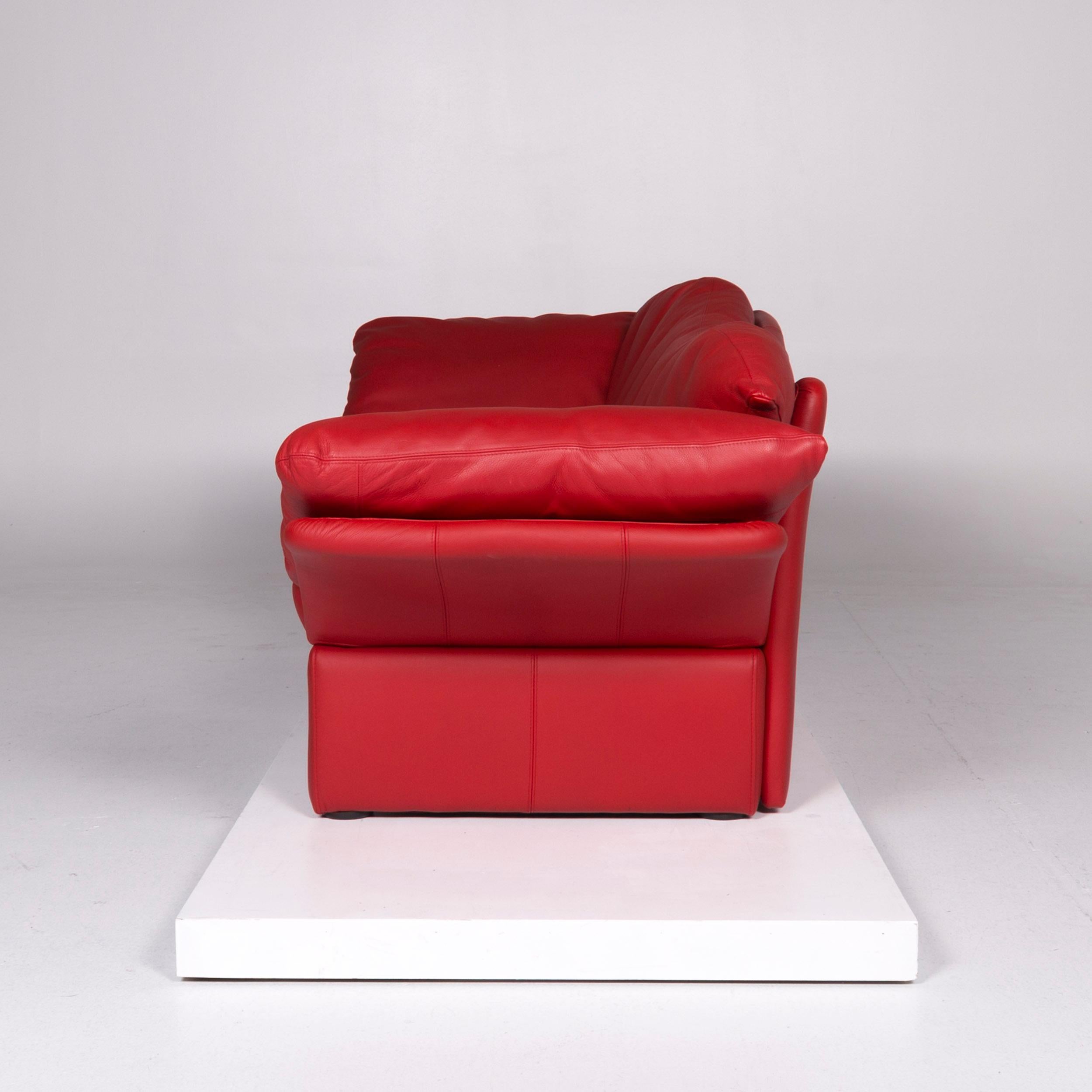 Brühl & Sippold Prelude Designer Leder Sofa Rot Zweisitzer im Angebot 1