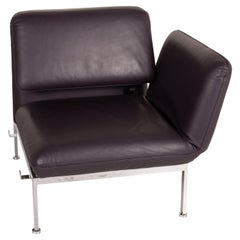 Brühl & Sippold Roro Leather Armchair Aubergine Function Lounger Relaxation
