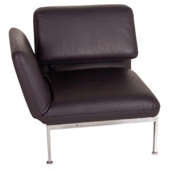 Brühl & Sippold Roro Leather Armchair Aubergine Function Lounger Relaxation