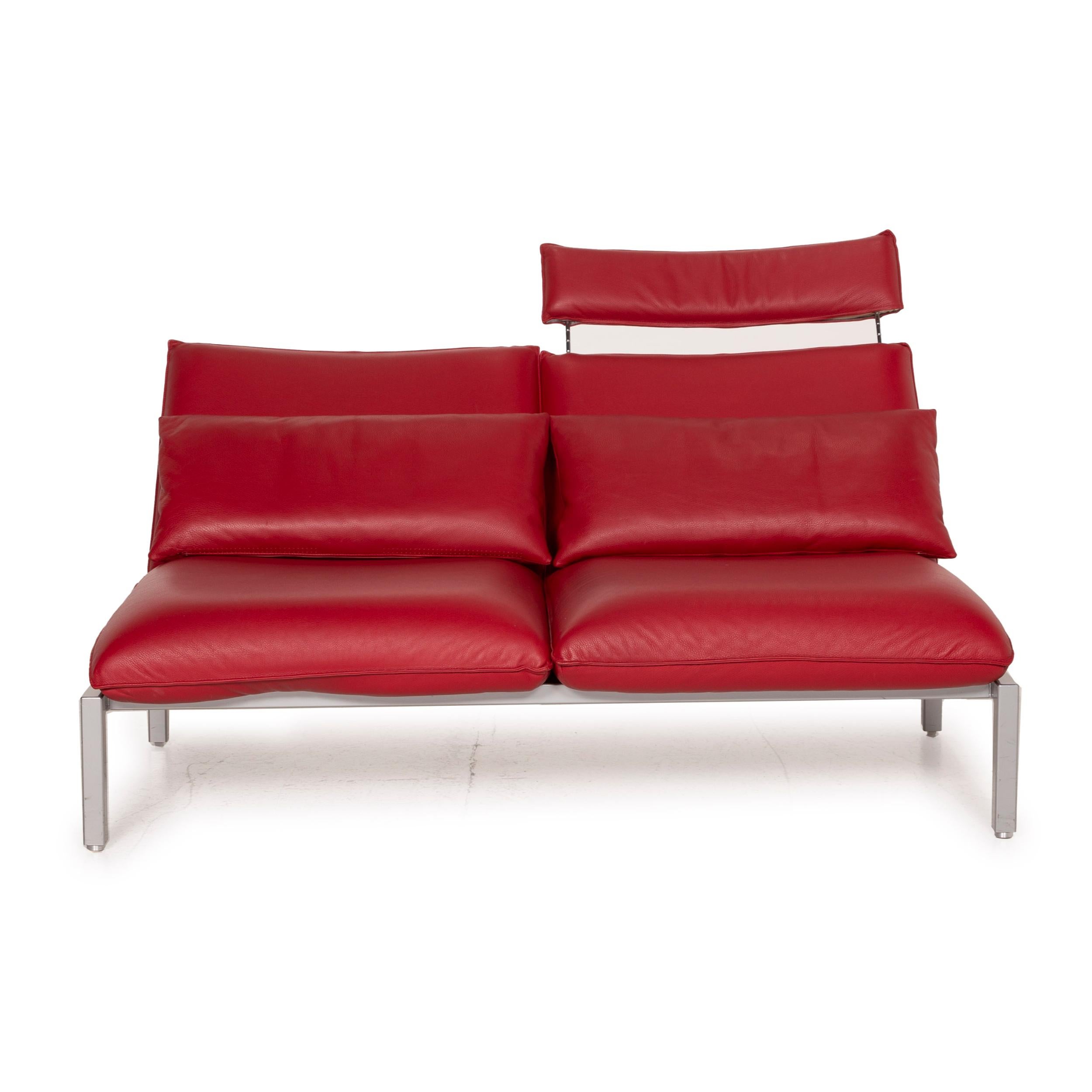 Brühl & Sippold Roro Leather Sofa Two-Seater Reclining Function Relaxation 3