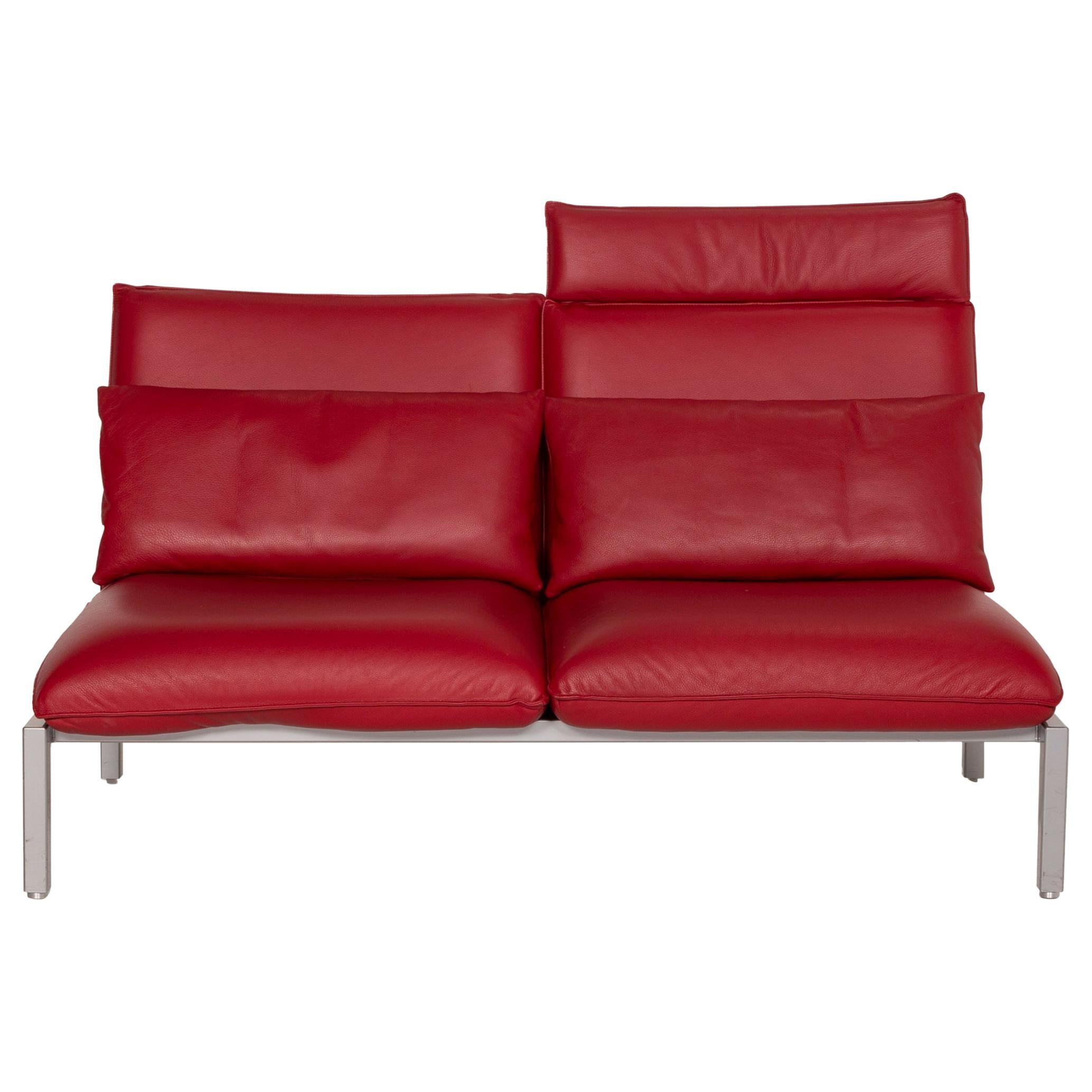 Brühl & Sippold Roro Leather Sofa Two-Seater Reclining Function Relaxation