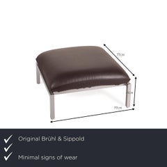Brühl & Sippold Roro Leather Stool Brown Metal
