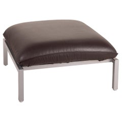 Brühl & Sippold Roro Leather Stool Brown Metal