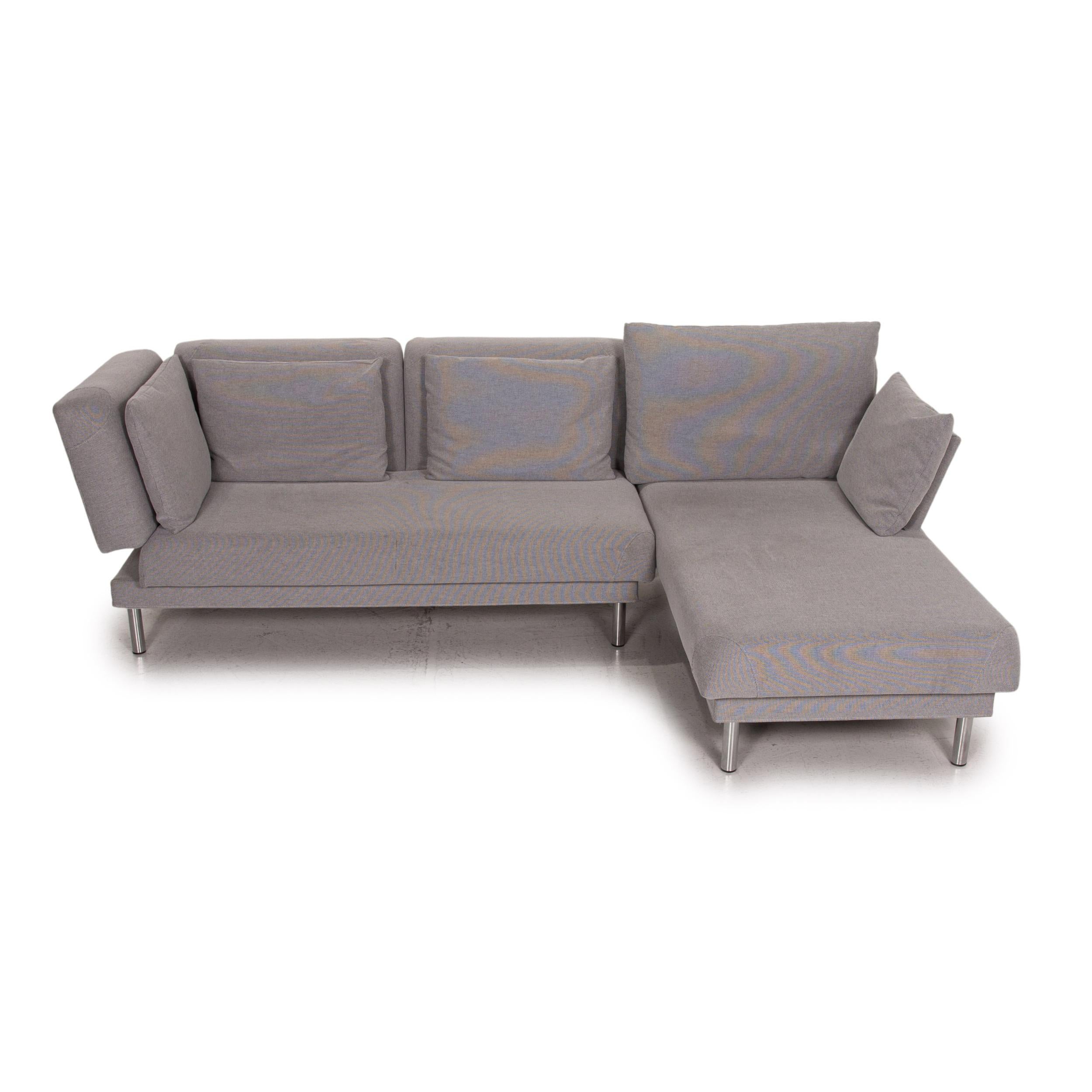 Brühl & Sippold Tam Corner Sofa Gray Fabric Living Area Cushion 1