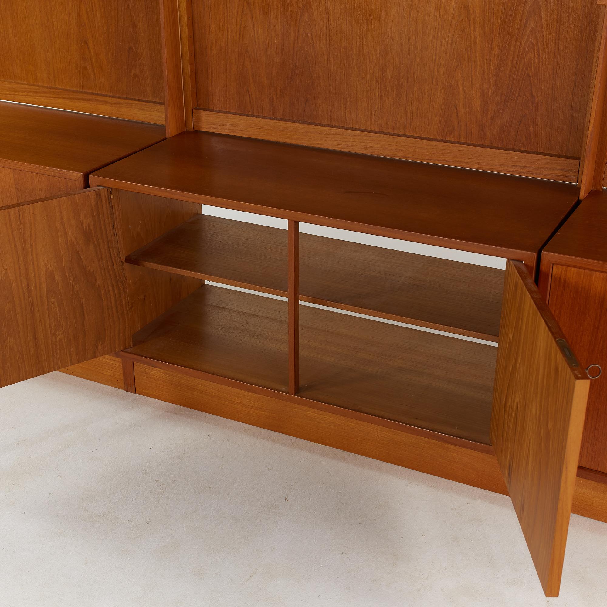 Bruksbo Mid Century Teak Freestanding Wall Unit 2
