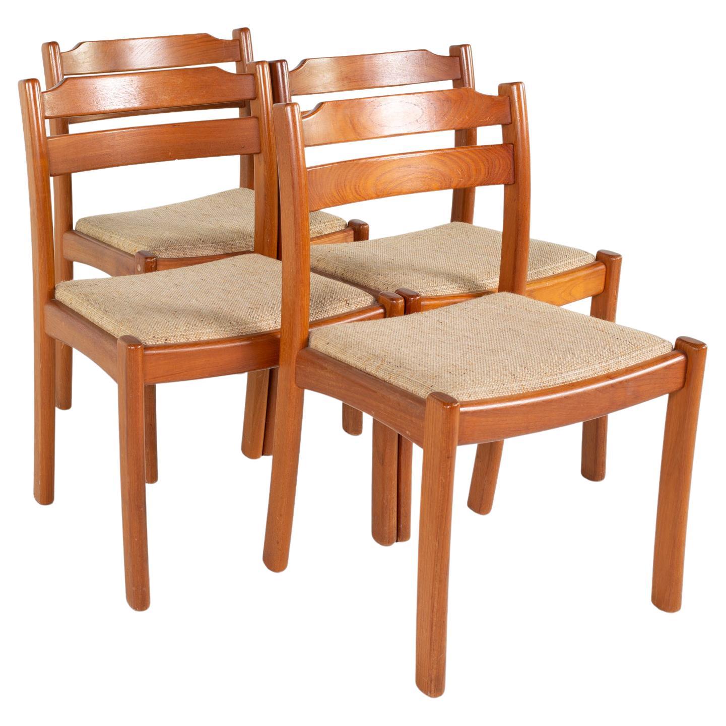 SOLD 01/29/24 Bruksbo Style Mid Century Teak Dining Chairs, Set of 4