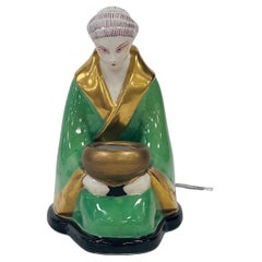 Brulle Parfum in porcelain by Aladin France circa 1930. Art Deco.