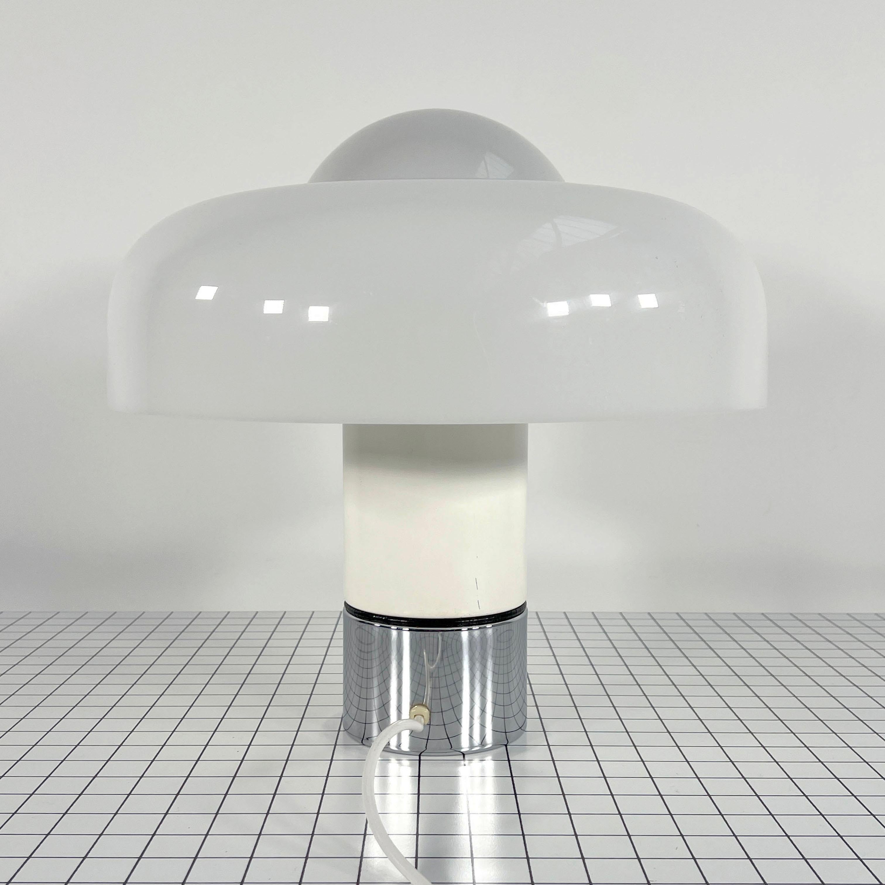 Metal Brumbury Table Lamp by Luigi Massoni for Guzzini, 1970s For Sale