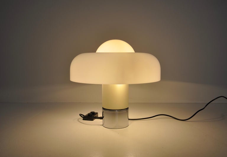 Metal Brumbury Table Lamp by Luigi Massoni for Harvey Guzzini, 1970s For Sale