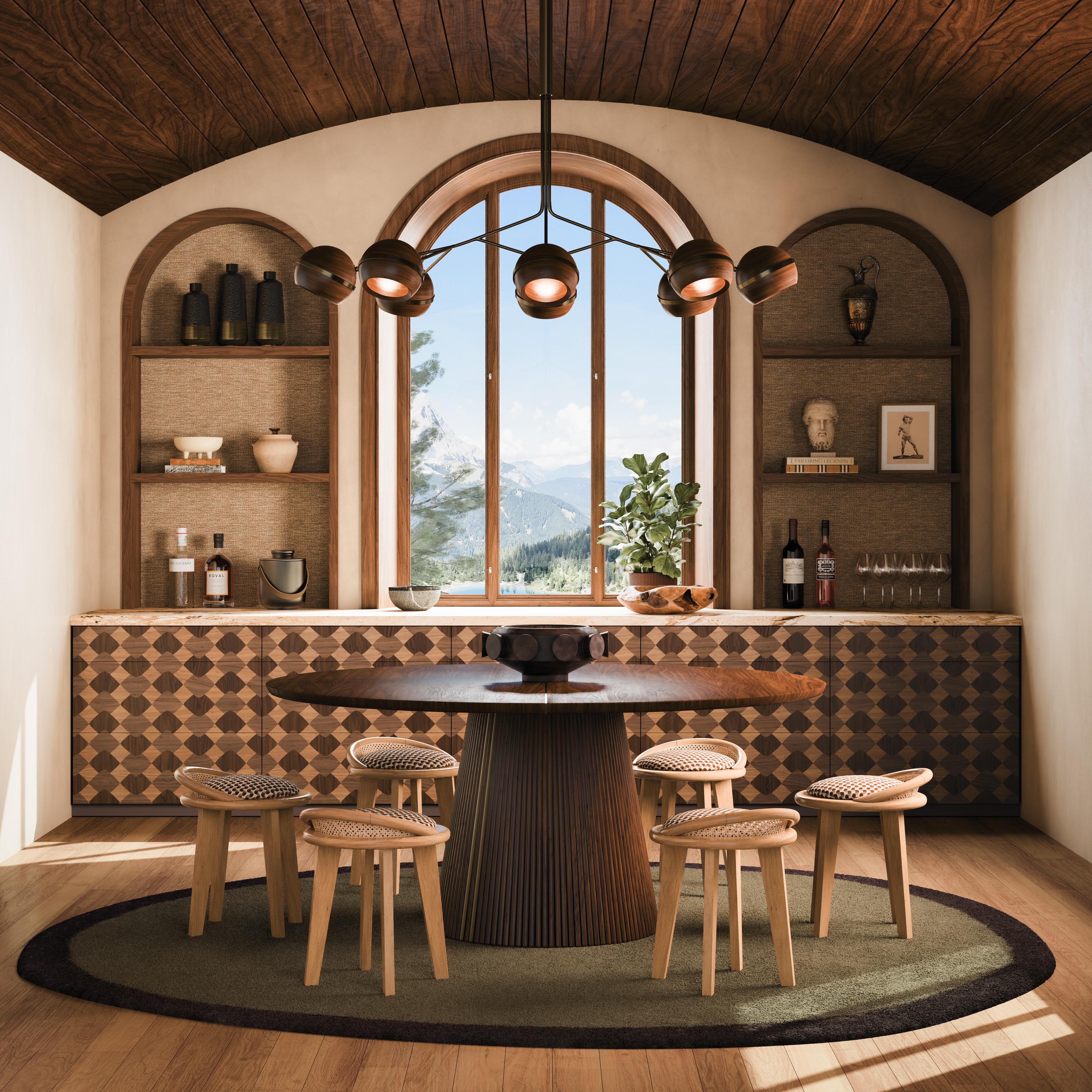 Brummell Dining Stool Black Stained Ashwood Made in Portugal by Wood Tailors In New Condition For Sale In RIO TINTO, PT