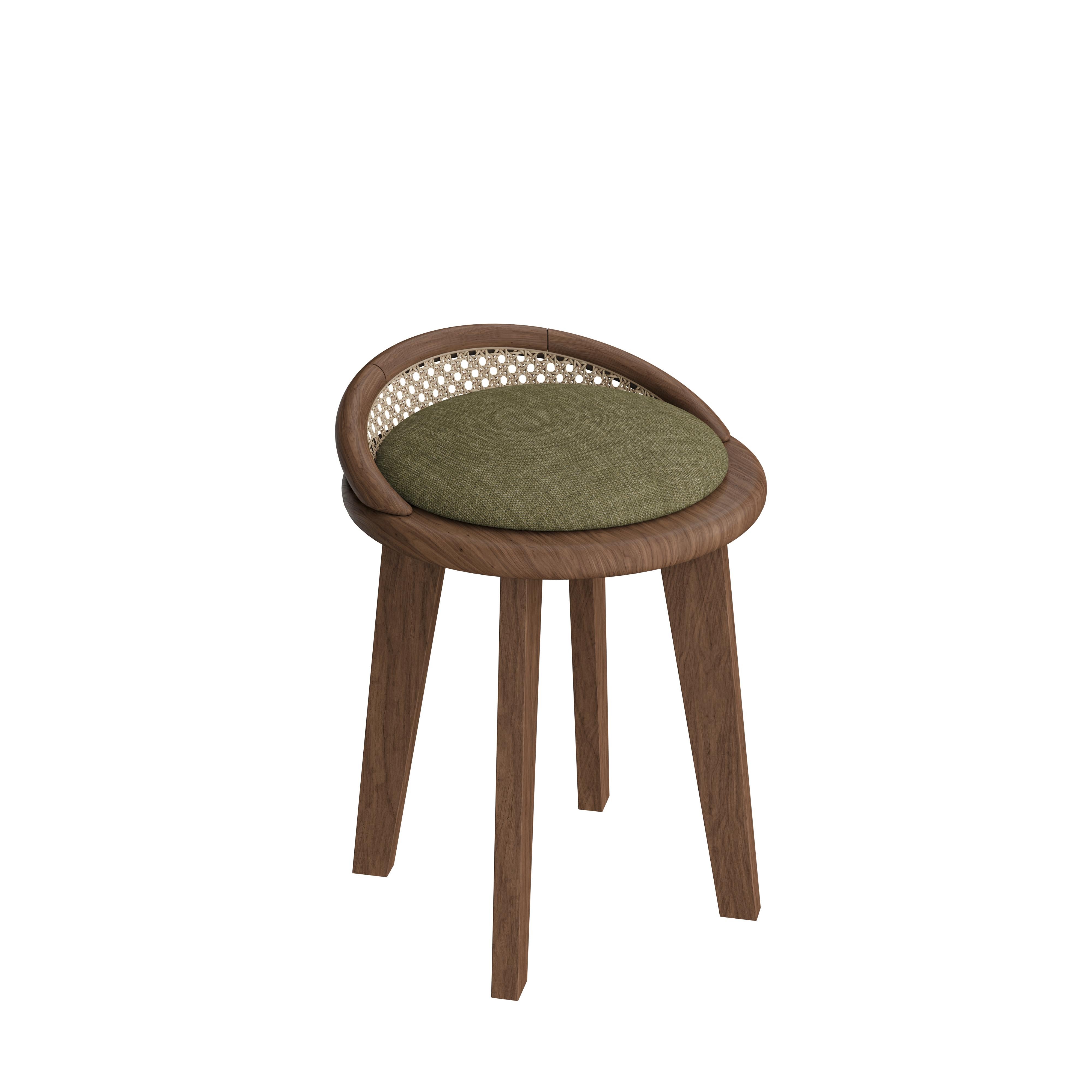 Brummell Dining Stool Black Stained Ashwood Made in Portugal by Wood Tailors For Sale 2