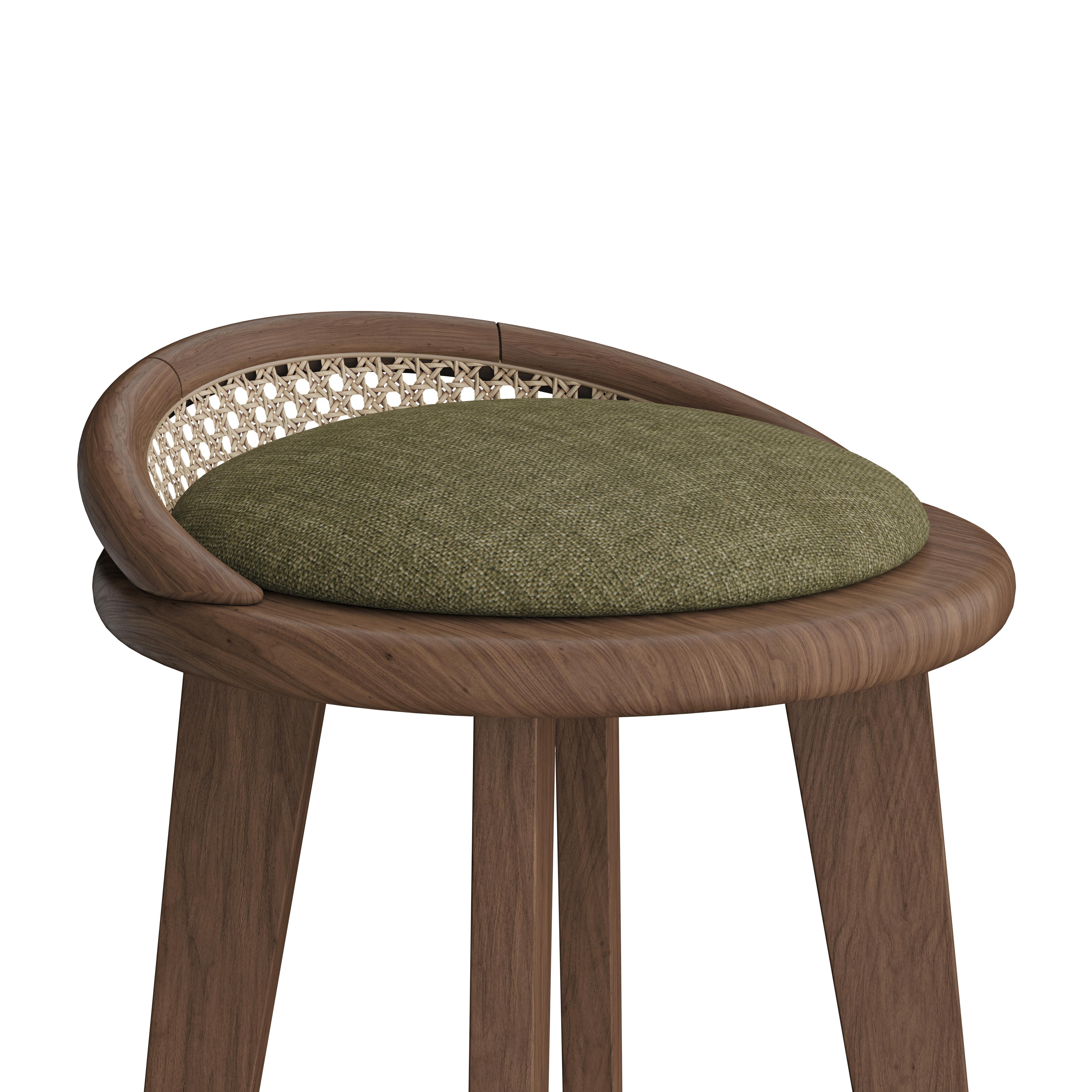Brummell Dining Stool Black Stained Ashwood Made in Portugal by Wood Tailors For Sale 3