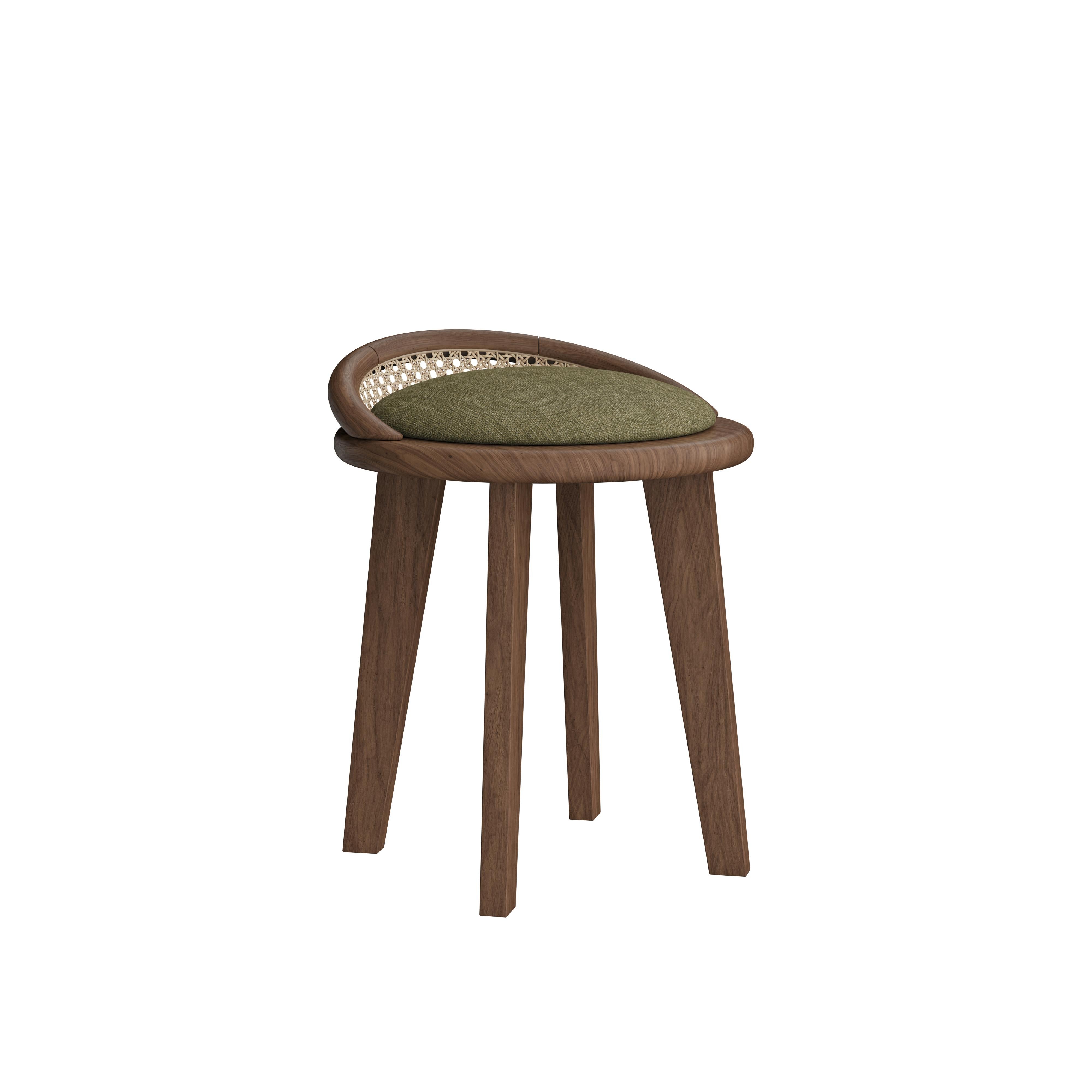 Brummell Dining Stool Black Stained Ashwood Made in Portugal by Wood Tailors