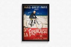 1901 original poster Société la Française Marque Diamant Paris-Brest-Paris Cycle