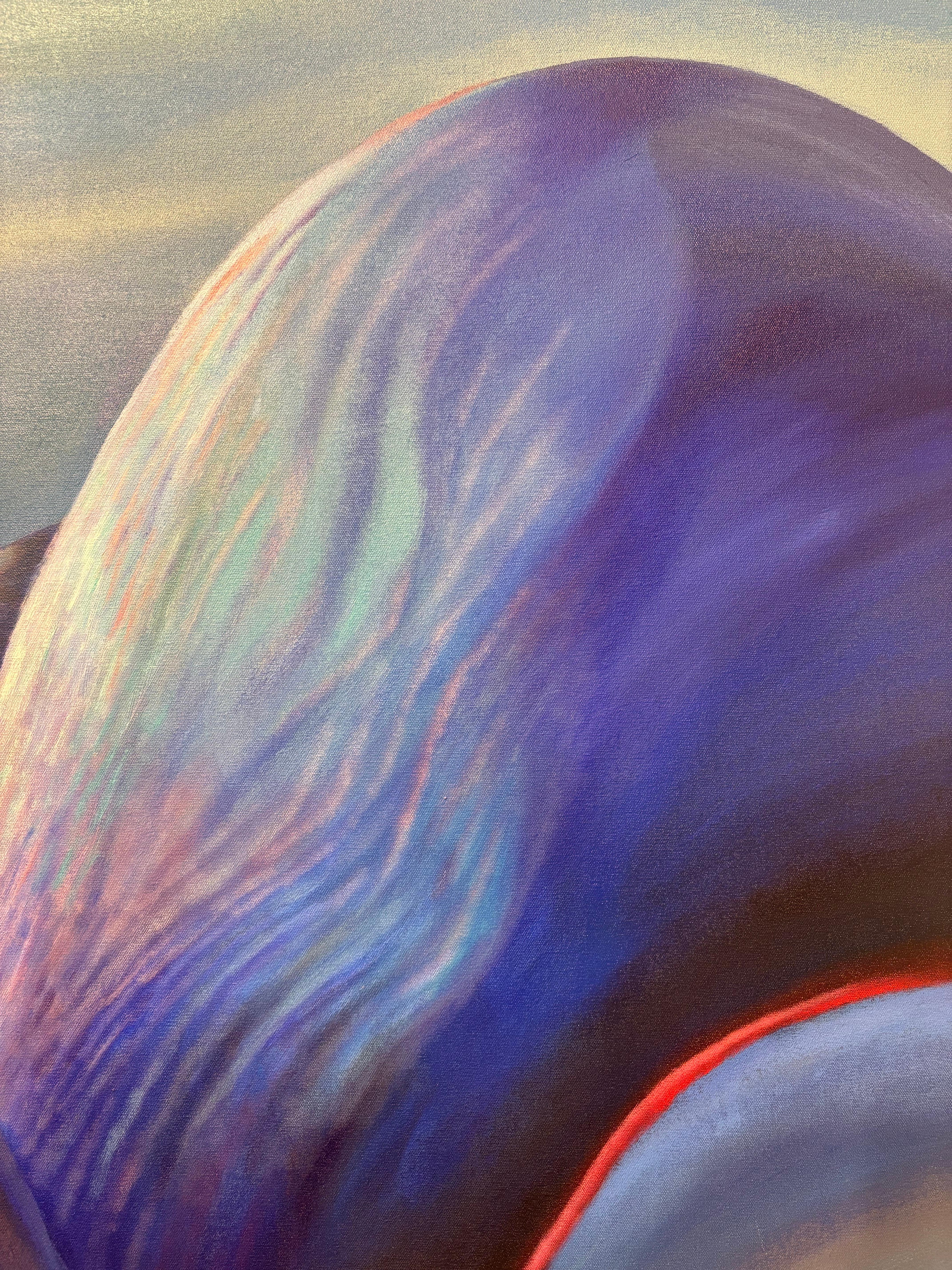 Taglio profondo - Landscape Painting Blu di Bruna Massadas