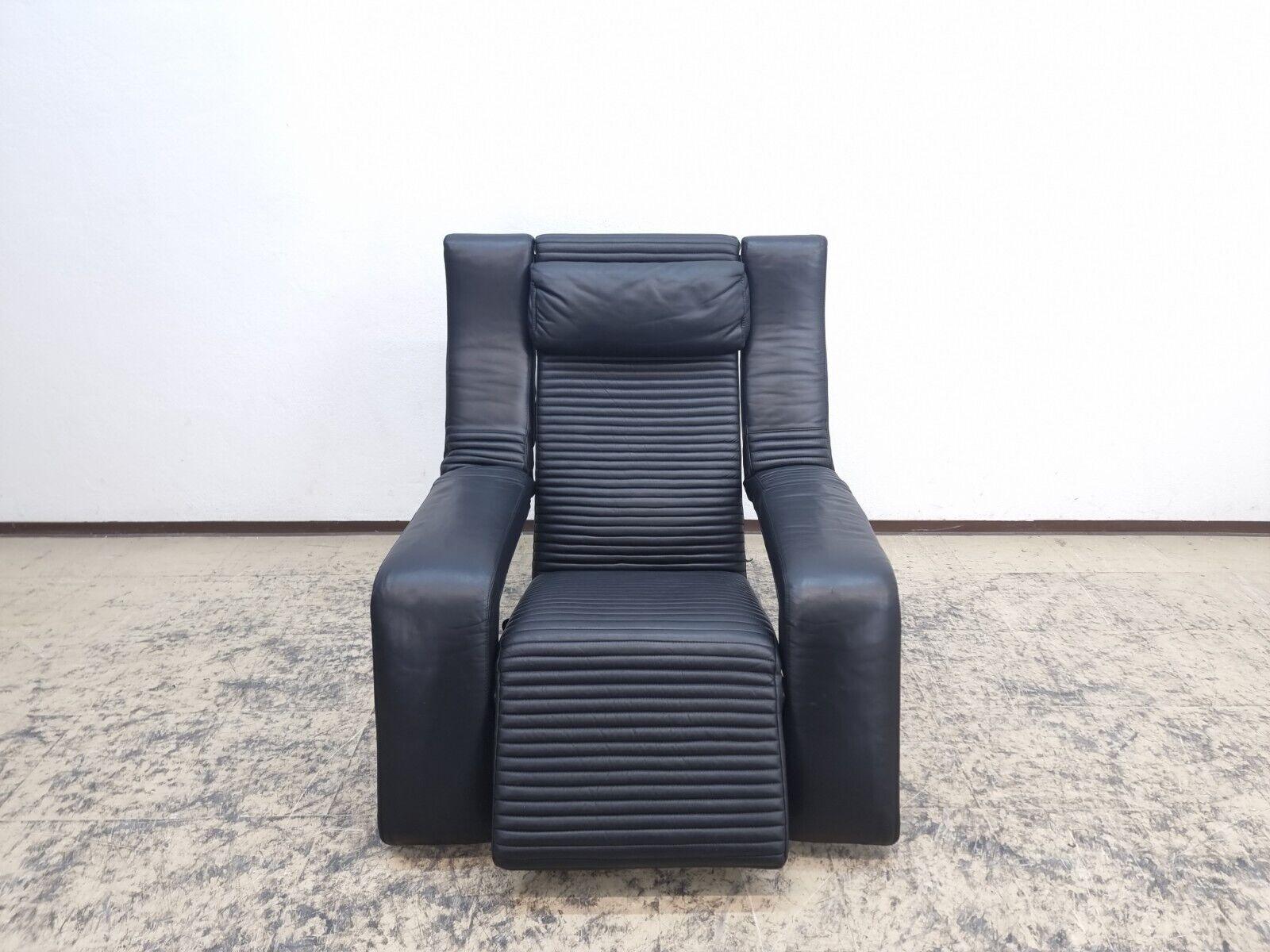 Brunati Kilkis Lounge Sessel Echtledersessel Designersessel Kippfunktion Vintage 3
