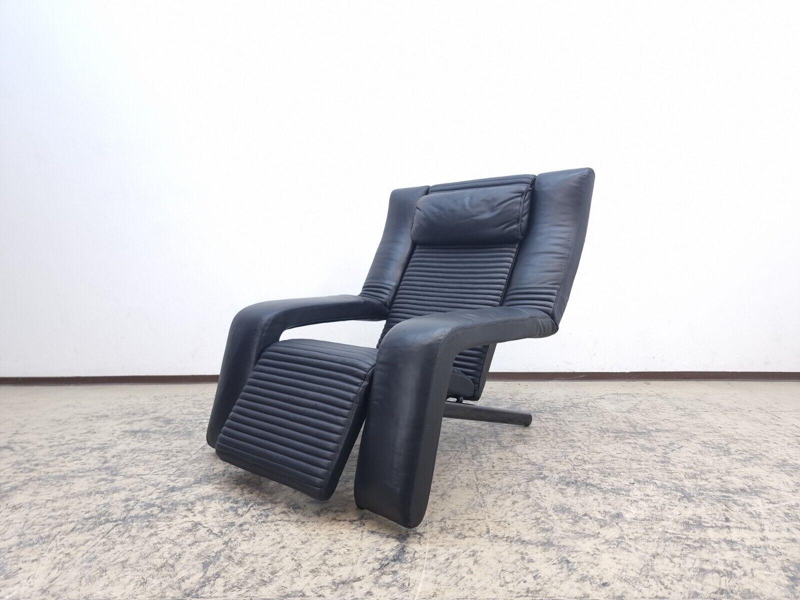 Brunati Kilkis Lounge Sessel Echtledersessel Designersessel Kippfunktion Vintage 5