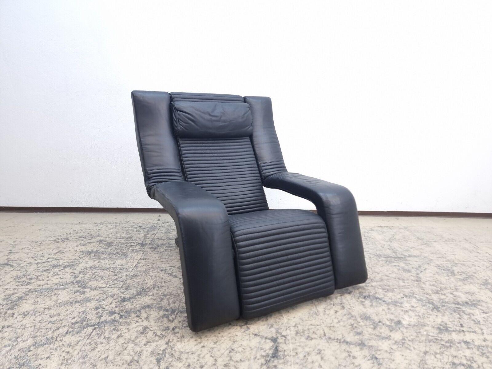 Brunati Kilkis Lounge Sessel Echtledersessel Designersessel Kippfunktion Vintage 6