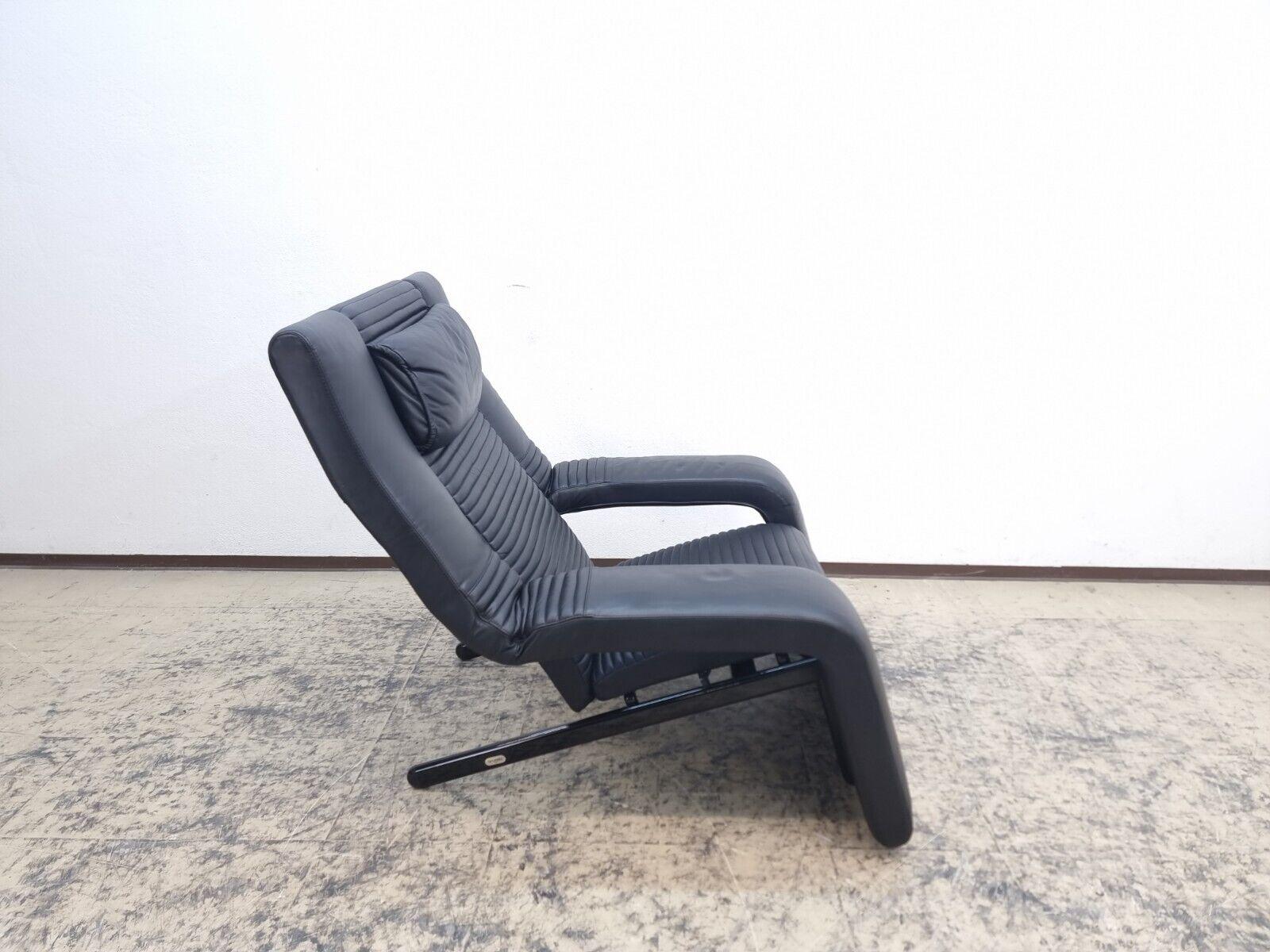 Italian Brunati Kilkis Lounge Sessel Echtledersessel Designersessel Kippfunktion Vintage