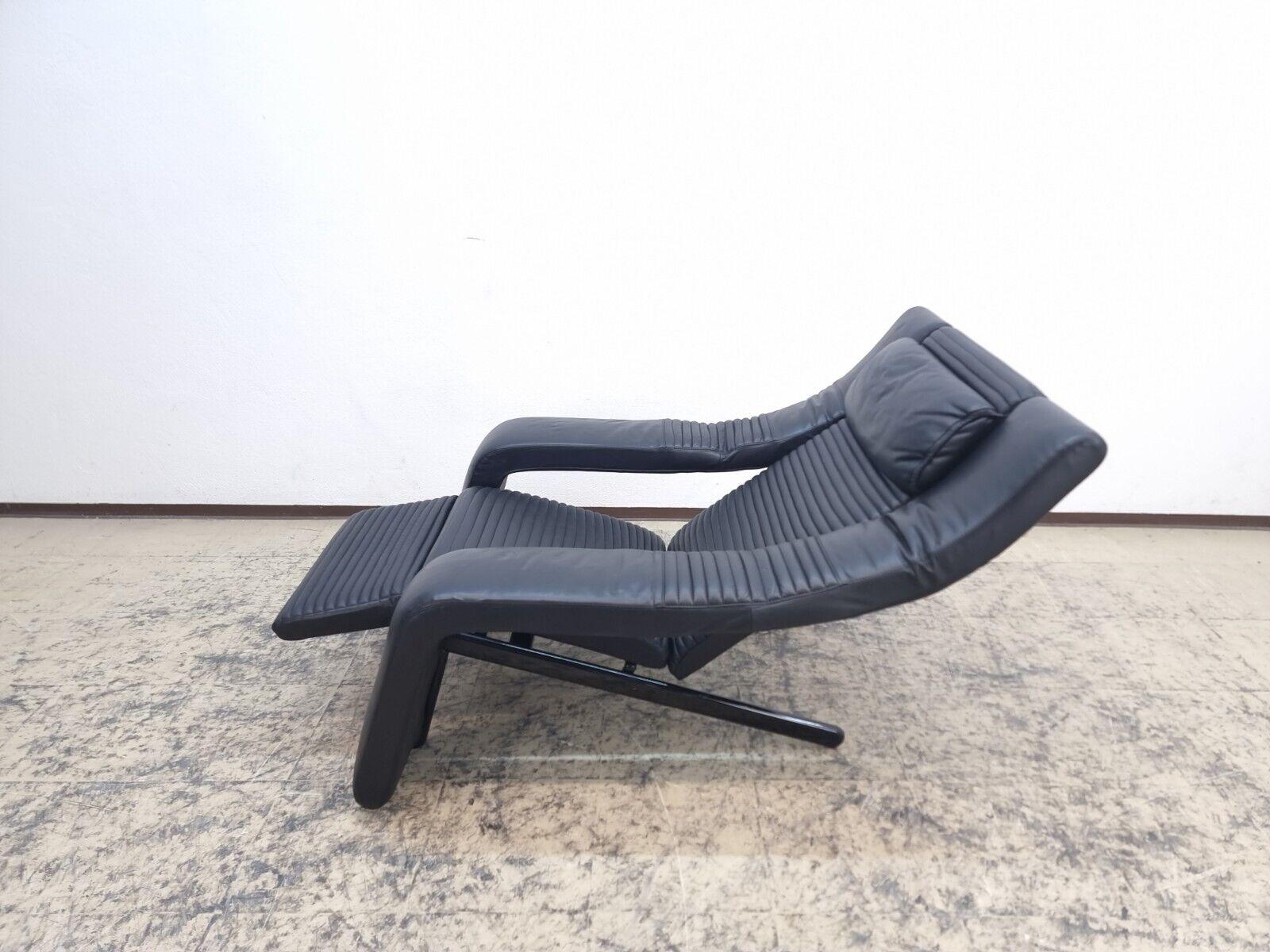 Metal Brunati Kilkis Lounge Sessel Echtledersessel Designersessel Kippfunktion Vintage
