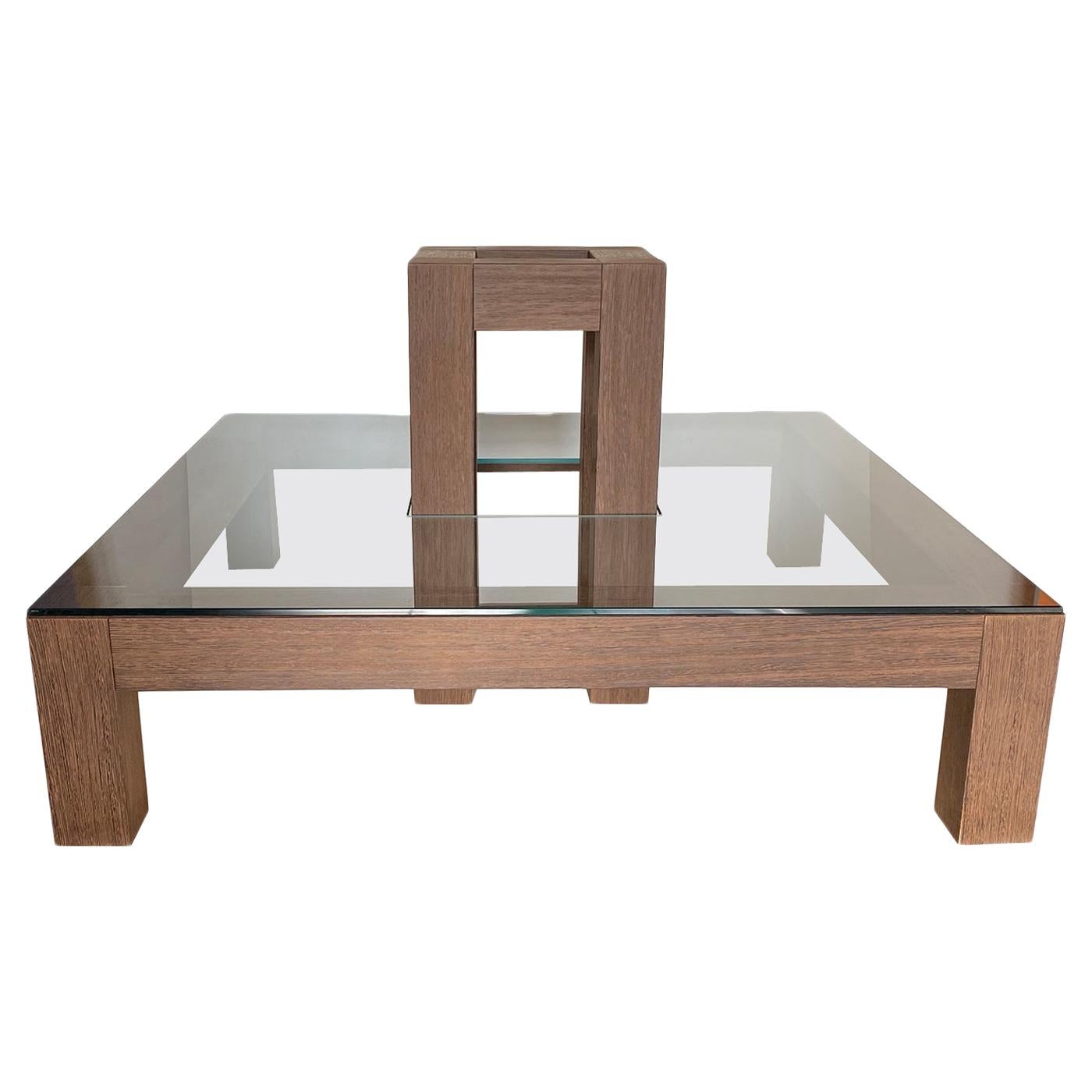 Brunelleschi Wenge Quadratischer Couchtisch im Angebot