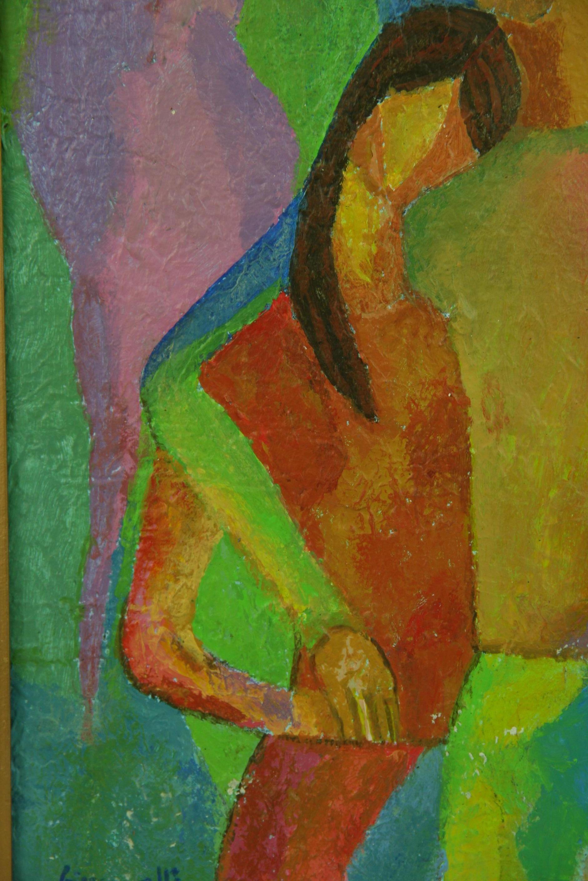 Cubic Jóvenes Amantes   Pintura figurativa de Brunelli en venta 2
