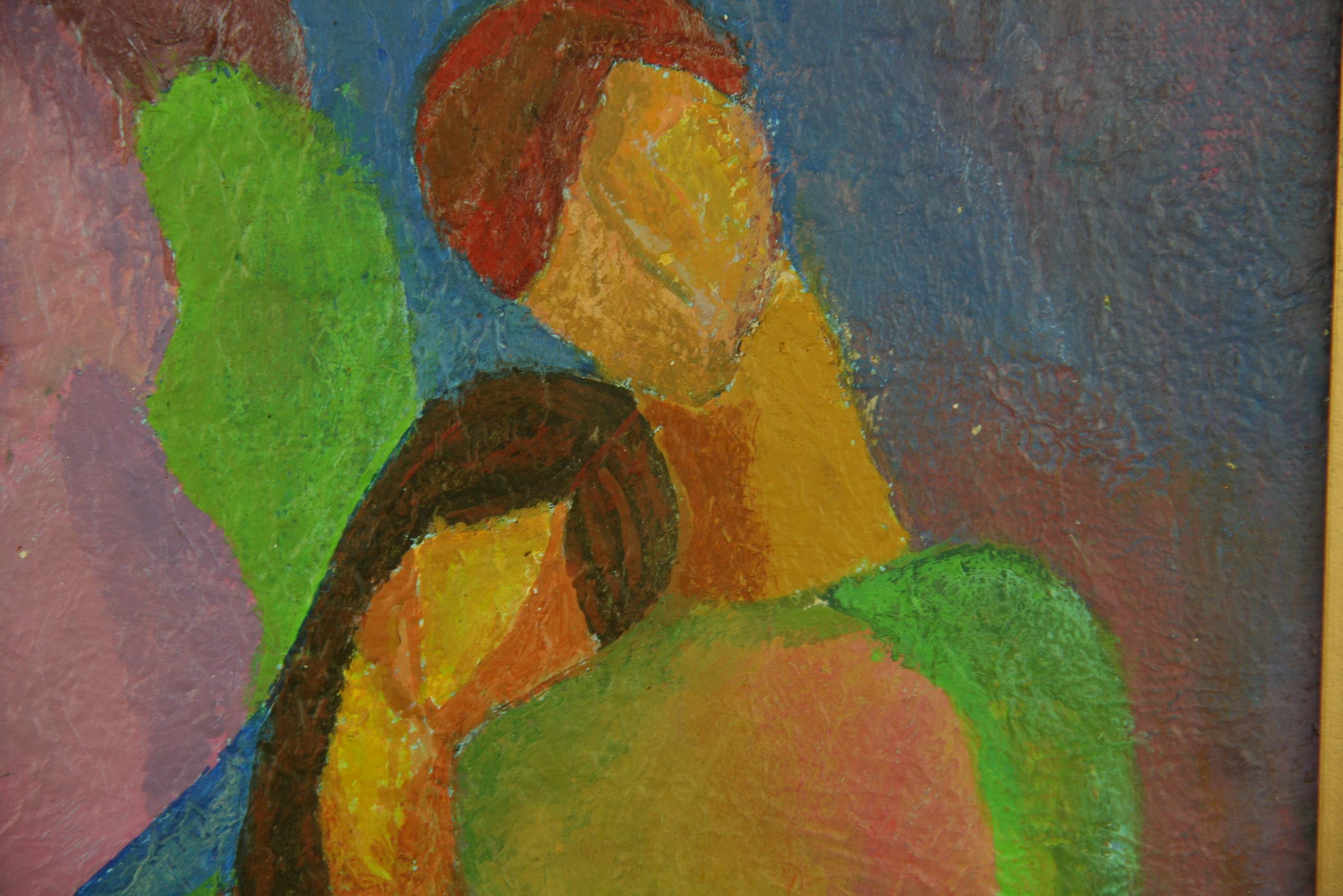 Cubic Jóvenes Amantes   Pintura figurativa de Brunelli en venta 5