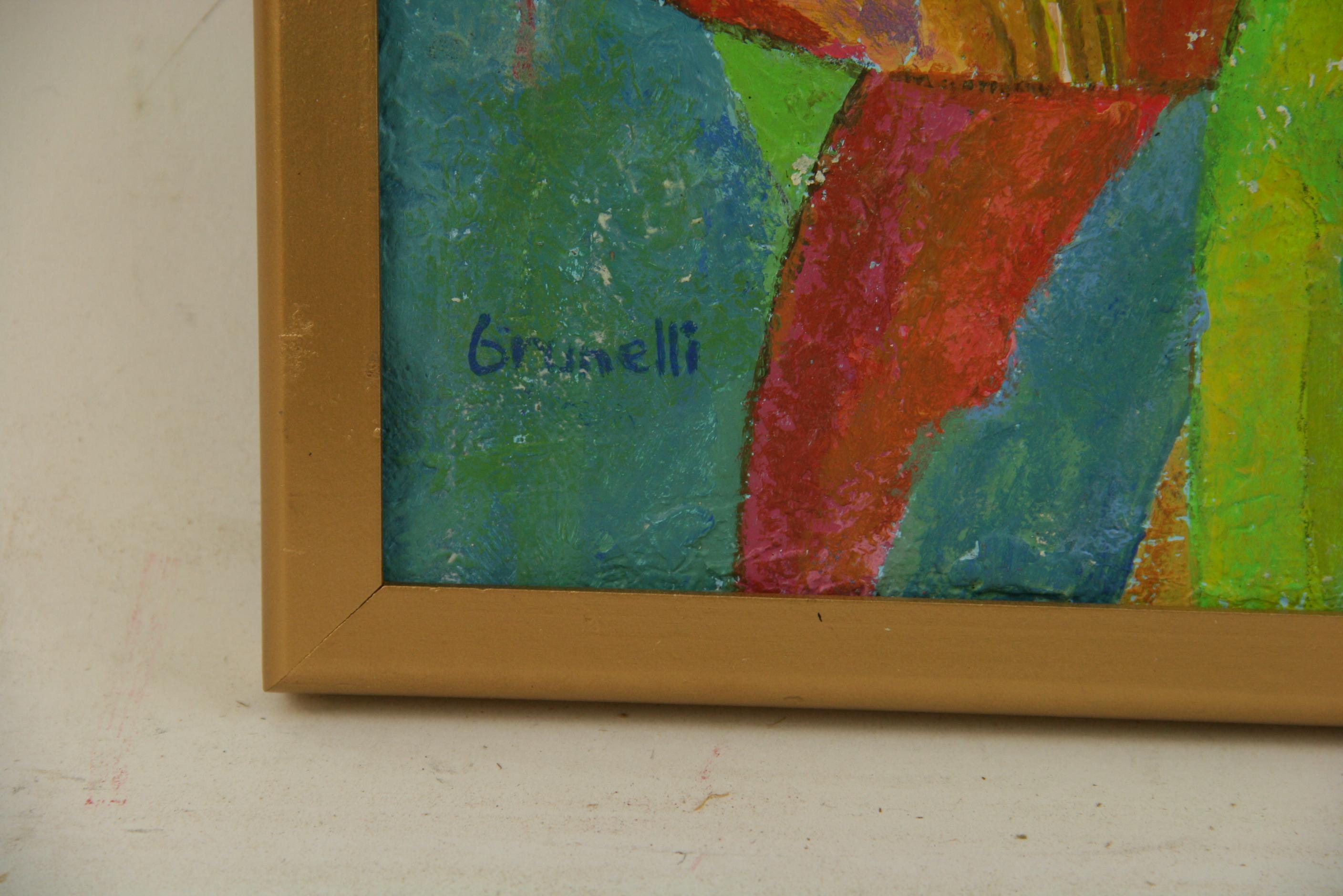Cubic Jóvenes Amantes   Pintura figurativa de Brunelli en venta 6