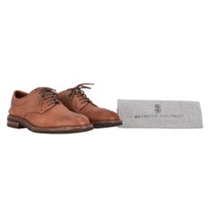 Brunello Cuccinelli Grained Leather Derby Shoes