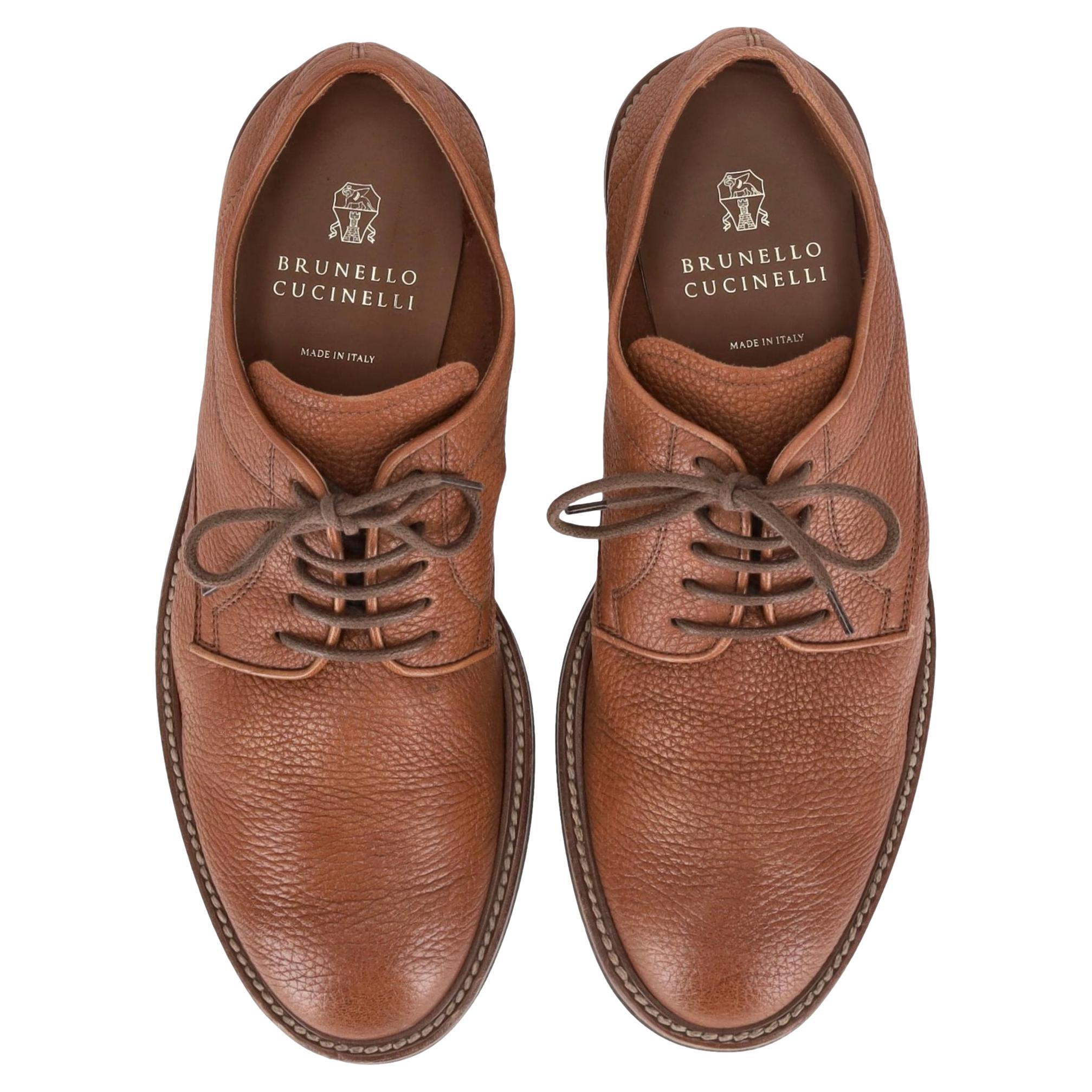 Scarpe Derby in pelle martellata Brunello Cuccinelli