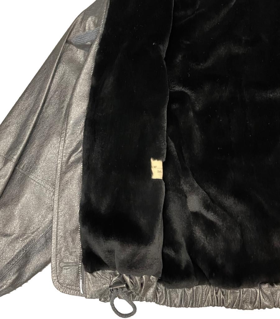 Brunello Cuccinelli Metallic Leather & Mink Fur Jacket 2