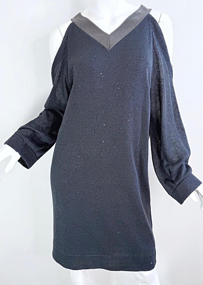 grey tunic sweater dress Grey Tunic Sweater – Cher's Vintage Couture