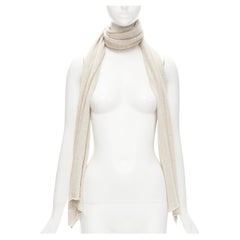 BRUNELLO CUCINELLI 100% cashmere beige rolled edges scarf