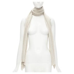 BRUNELLO CUCINELLI 100% cashmere beige rolled edges scarf